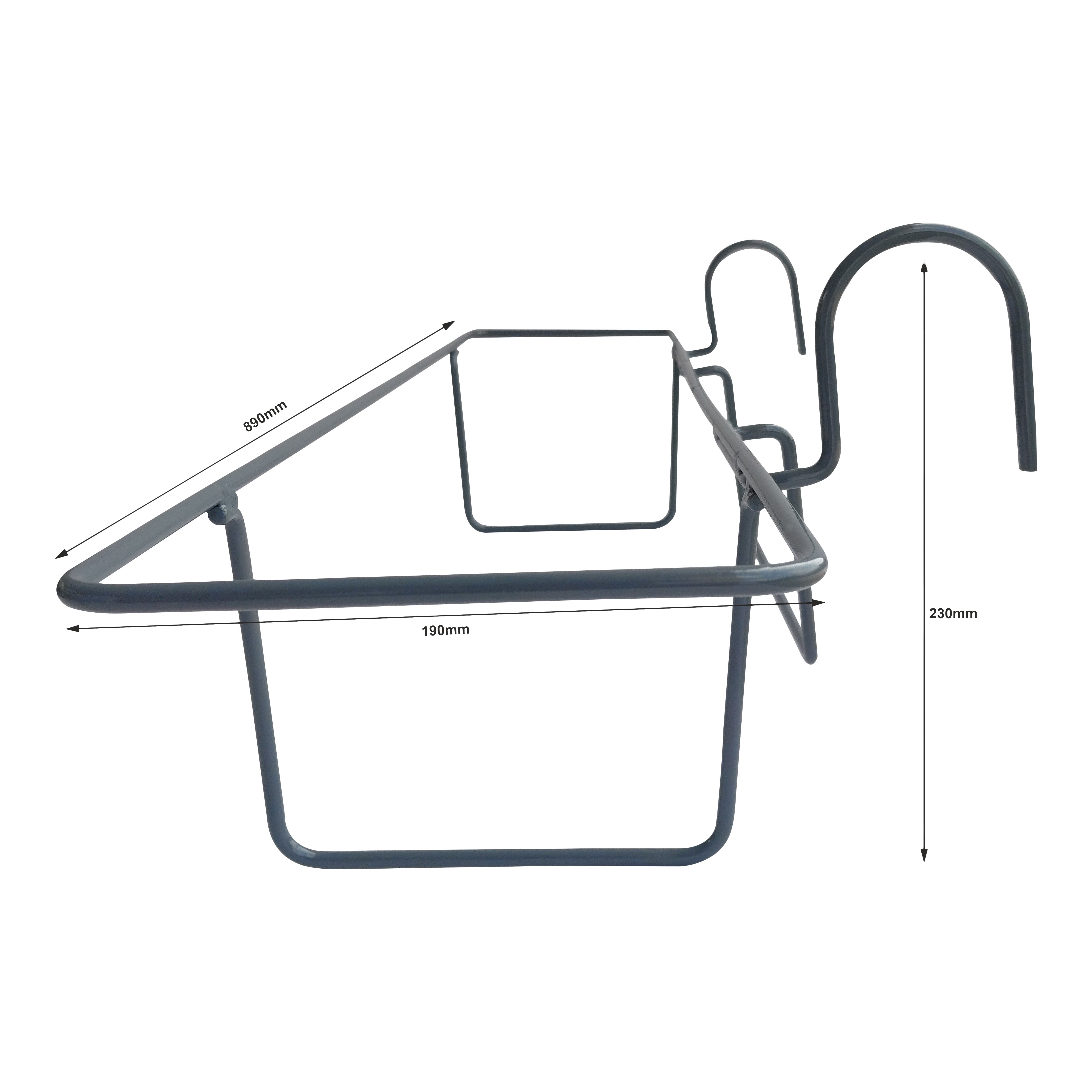 Verve Florus Grey Metal 200mm Bell trough Bracket