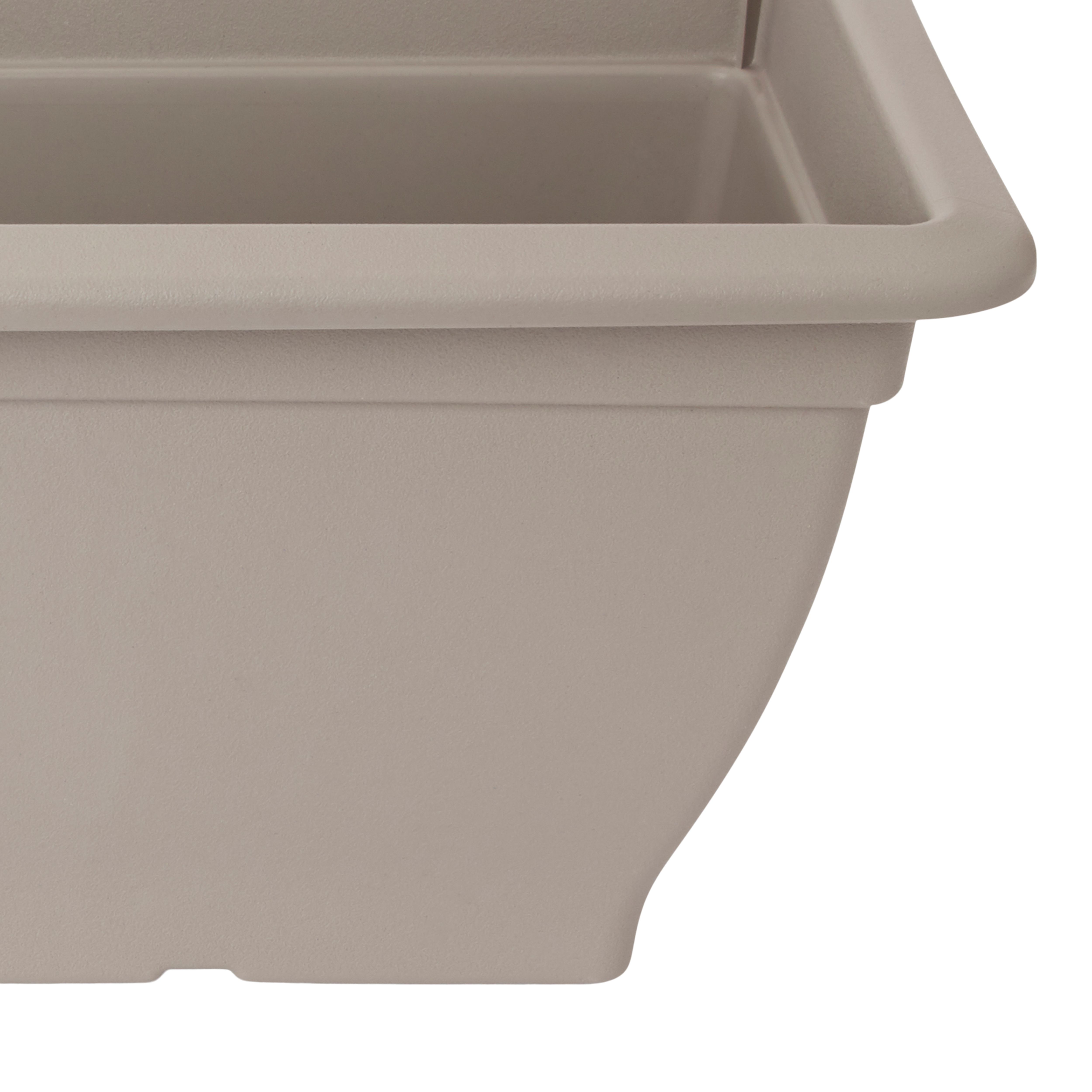 Verve Florus Rectangular Plastic Trough 15L (W)24.5cm- Taupe