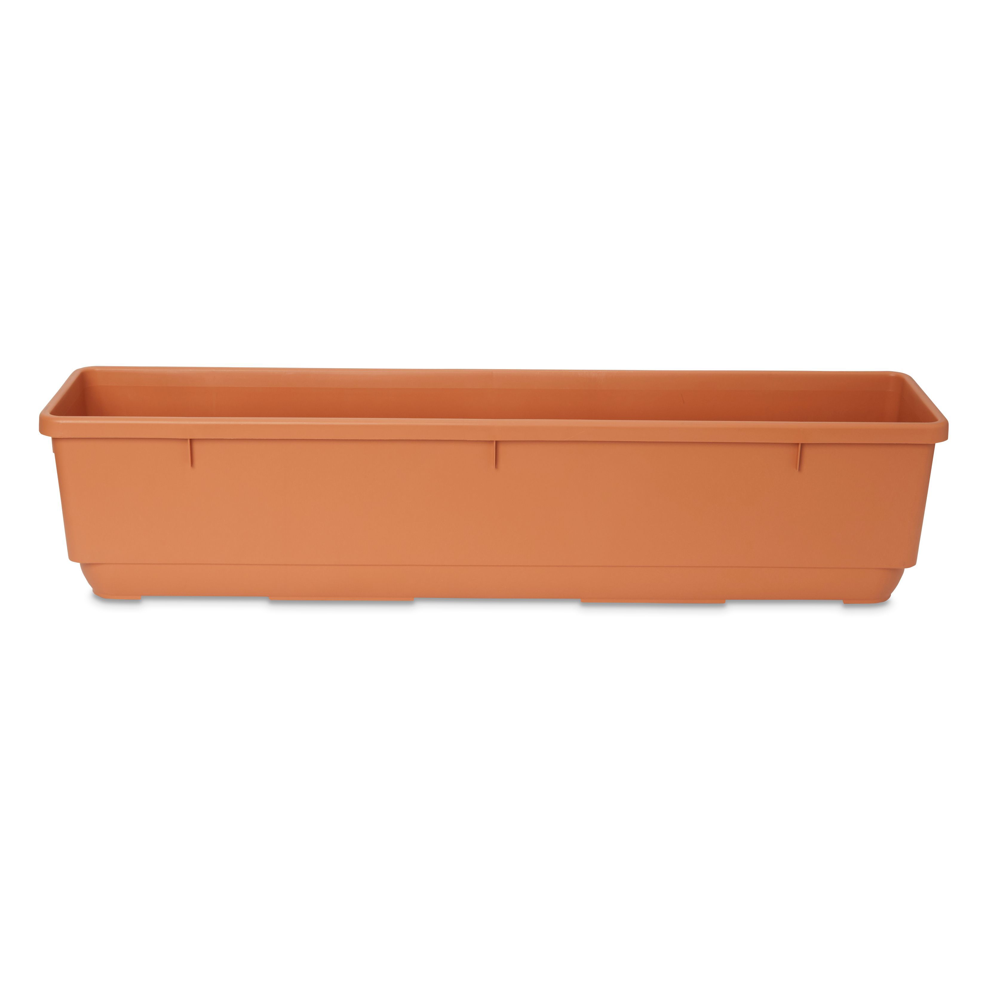 Verve Florus Rectangular Plastic Trough 17.8L (W)20cm- Brown