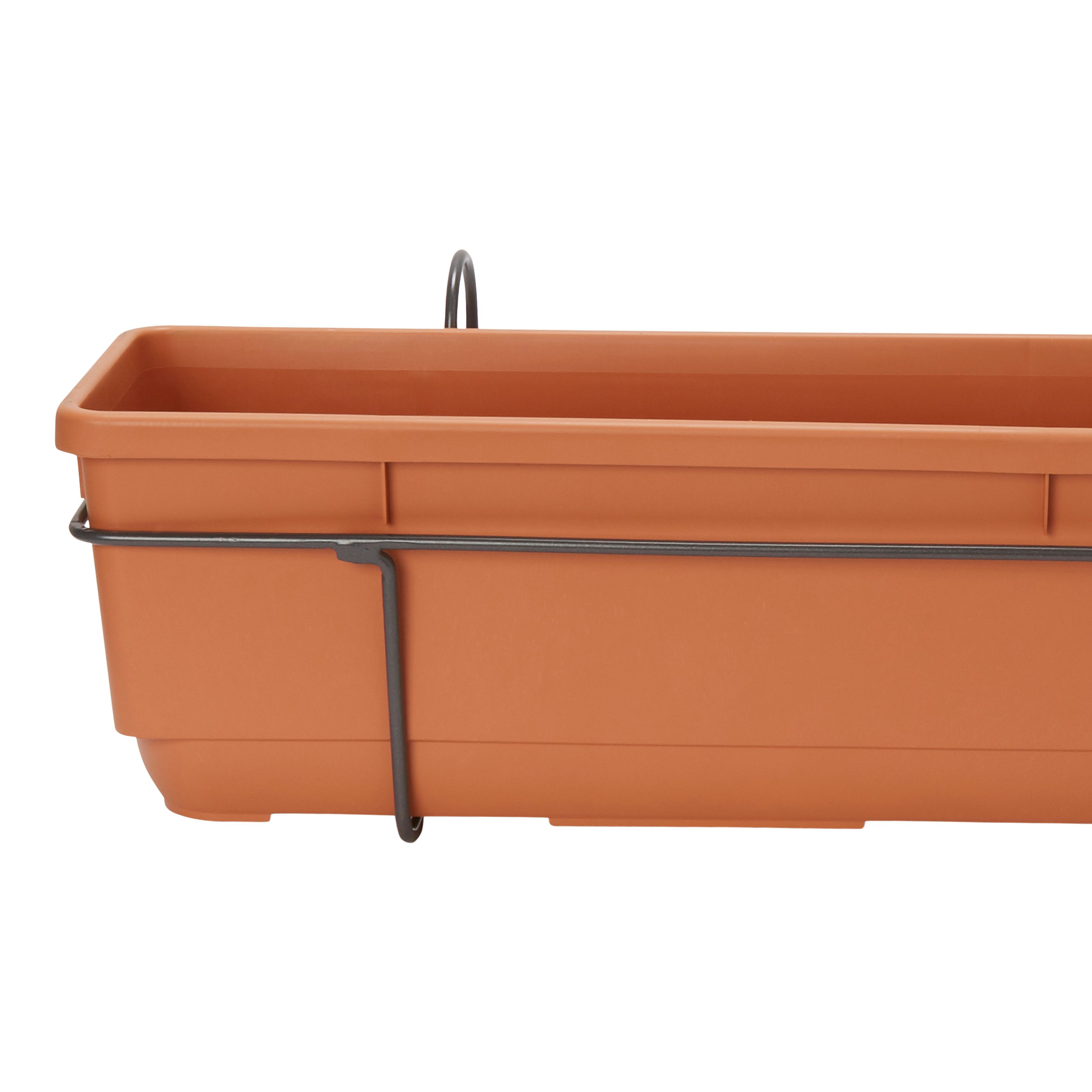 Verve Florus Rectangular Plastic Trough 17.8L (W)20cm- Brown
