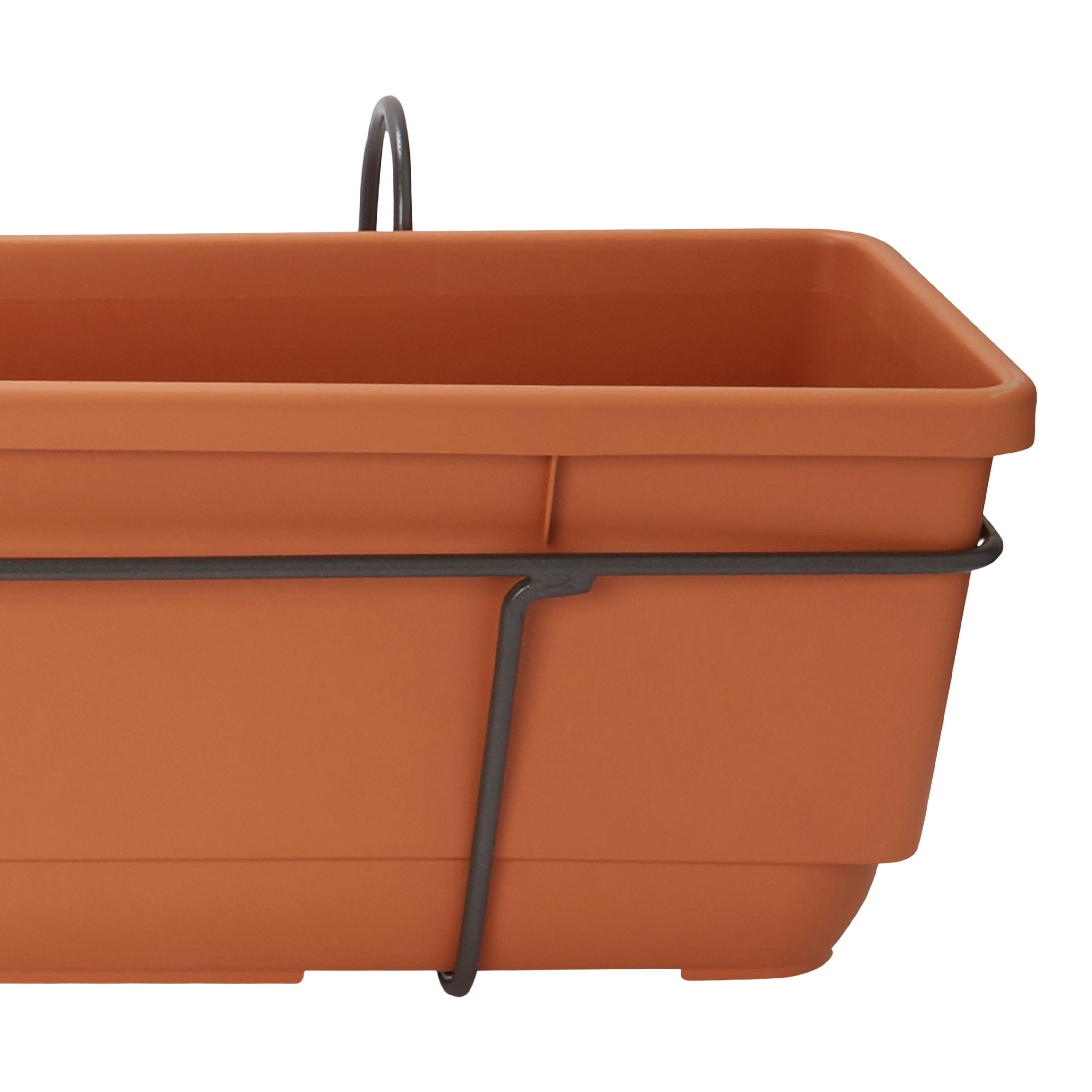 Verve Florus Rectangular Plastic Trough 17.8L (W)20cm- Brown