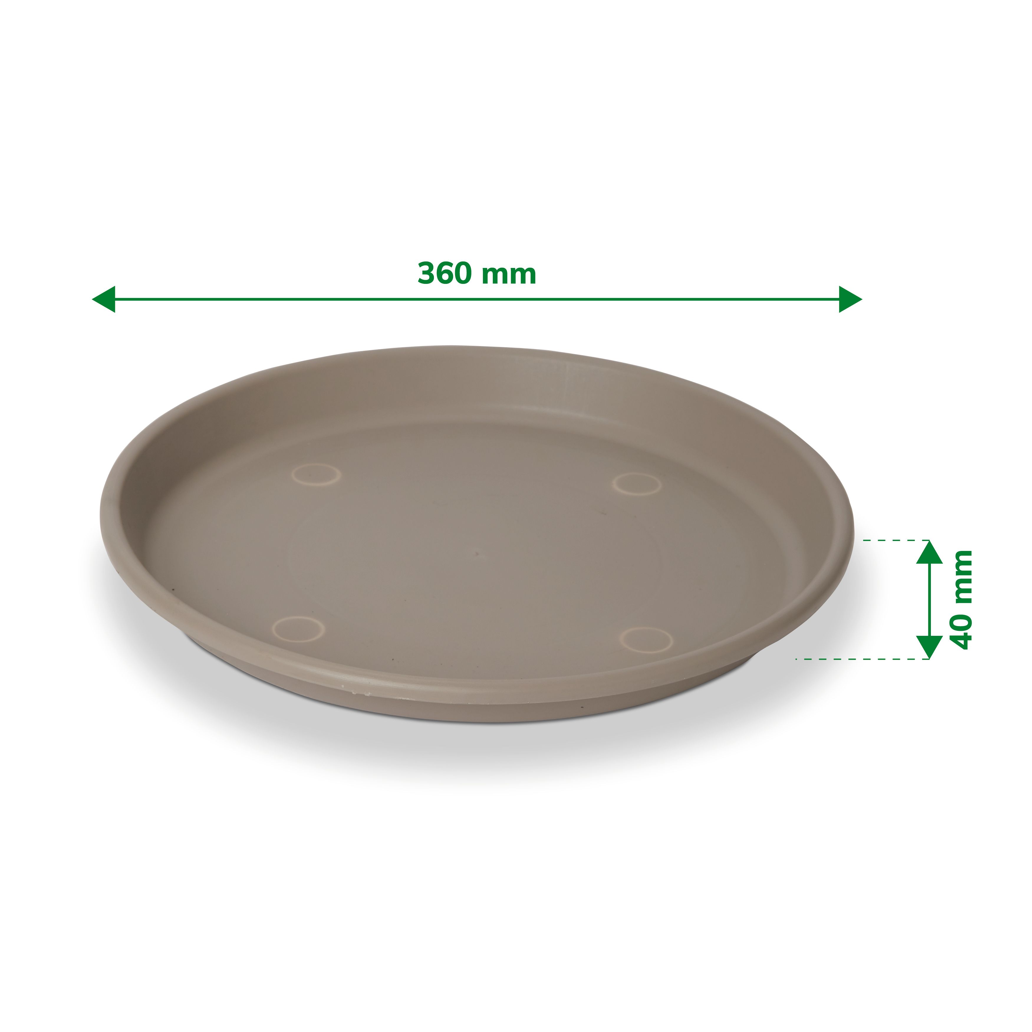 Verve Florus Taupe Bell pot Saucer (Dia)36cm