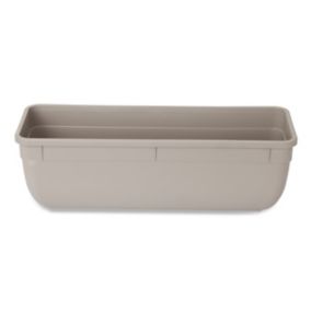 Verve Florus Taupe Plastic Bell Rectangular Trough (H) 15cm x (W) 15cm (H)15cm (W)15cm