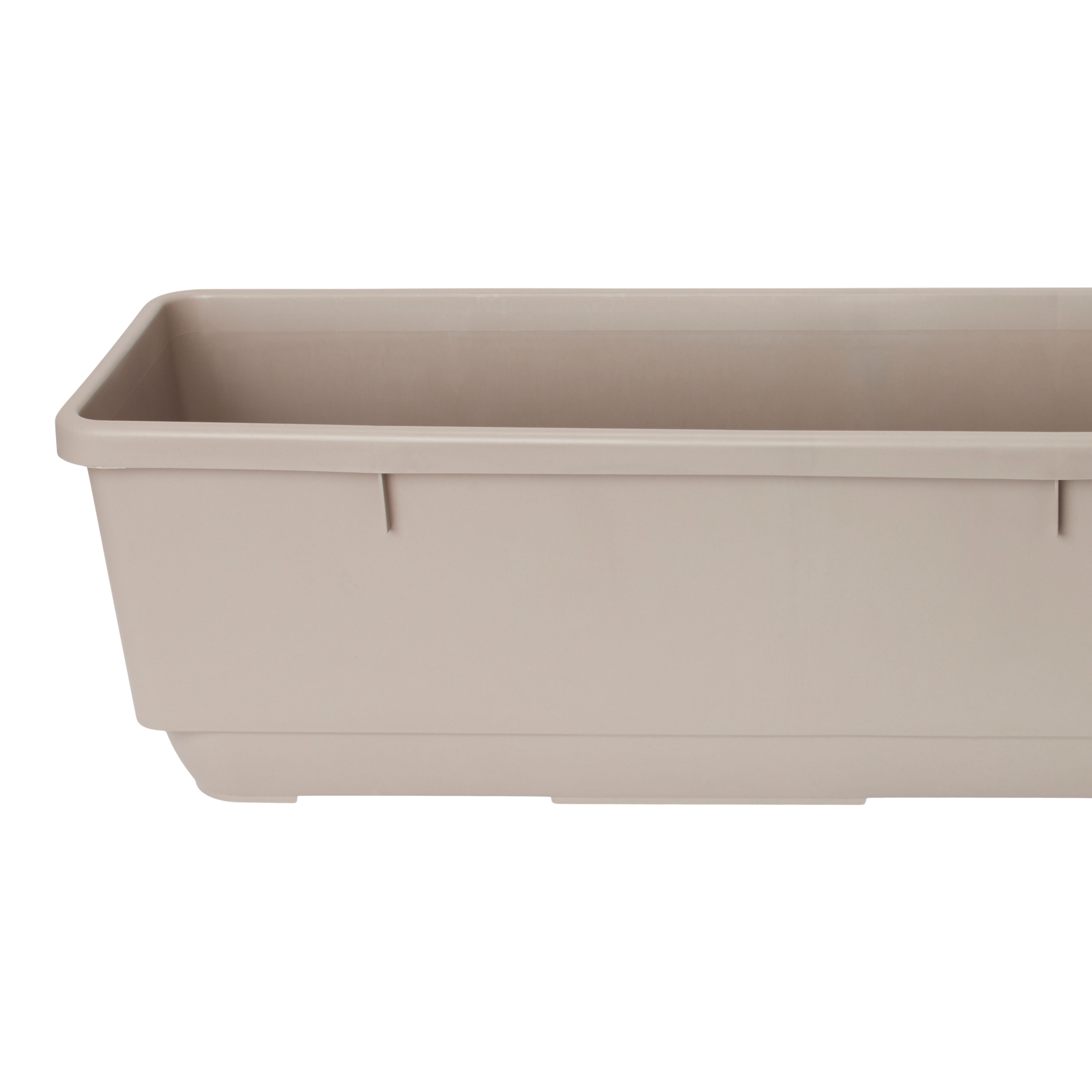 Verve Florus Taupe Plastic Bell Rectangular Trough (H)20cm (W)20cm