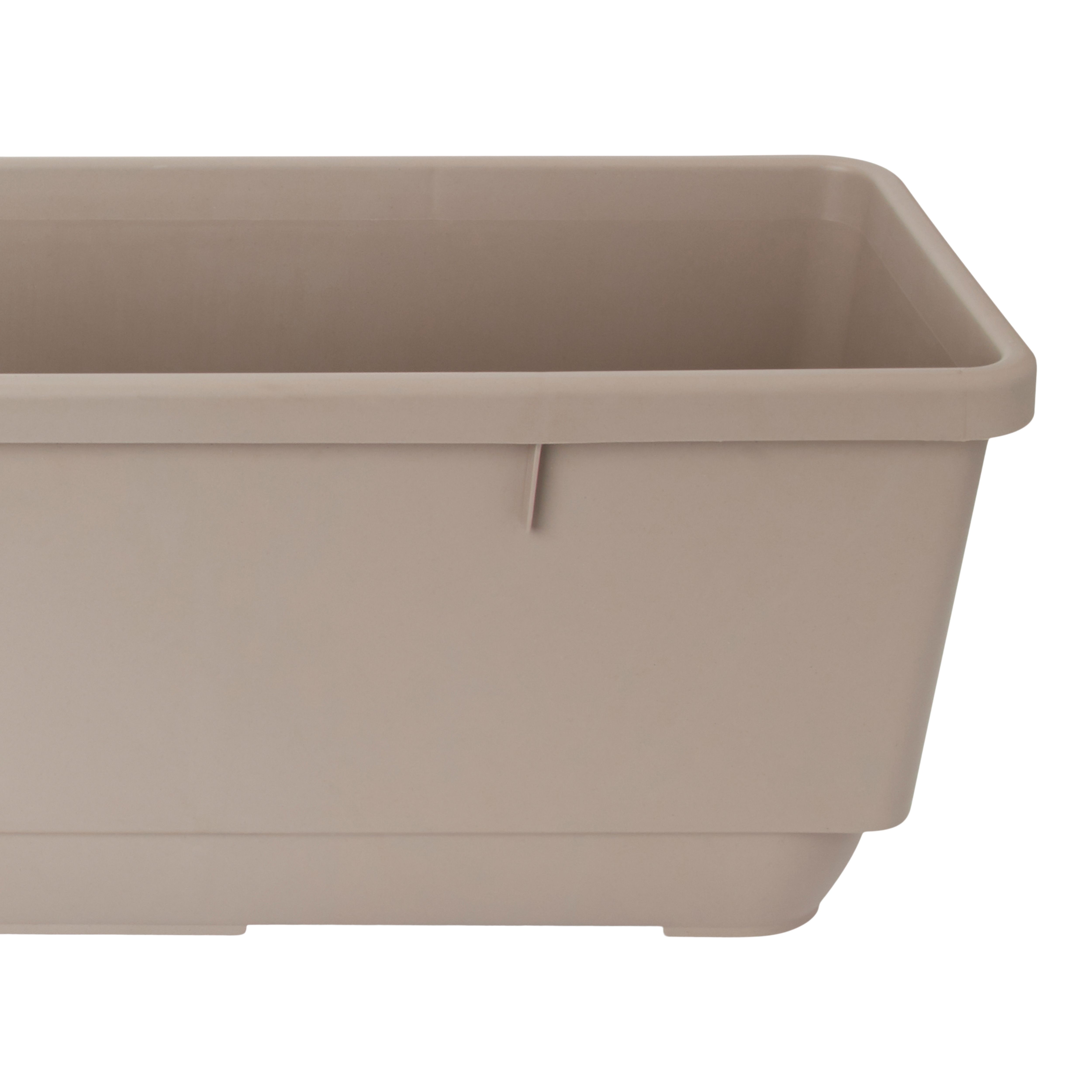 Verve Florus Taupe Plastic Bell Rectangular Trough (H)20cm (W)20cm