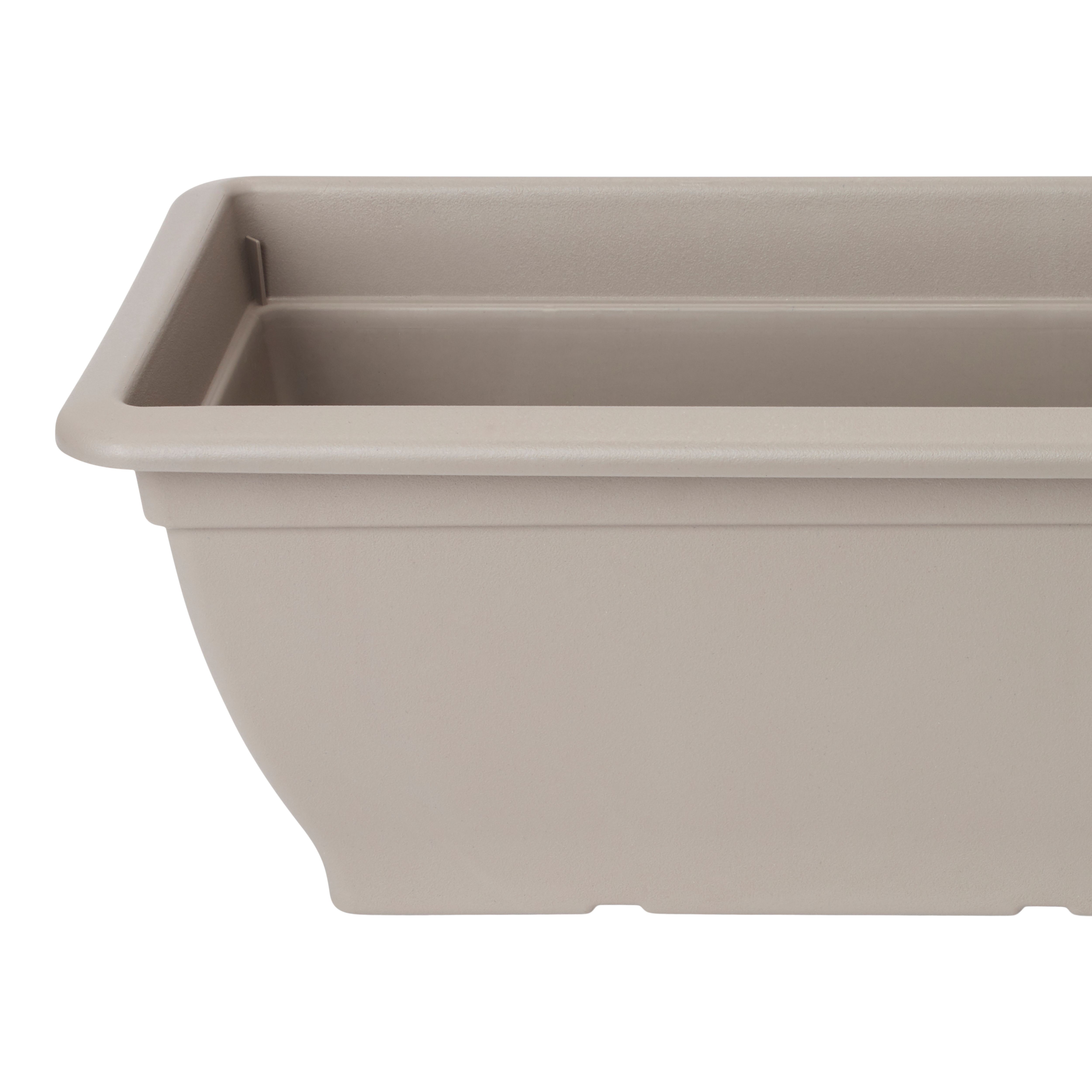 Verve Florus Taupe Plastic Bell Rectangular Trough (H)20cm (W)24.5cm