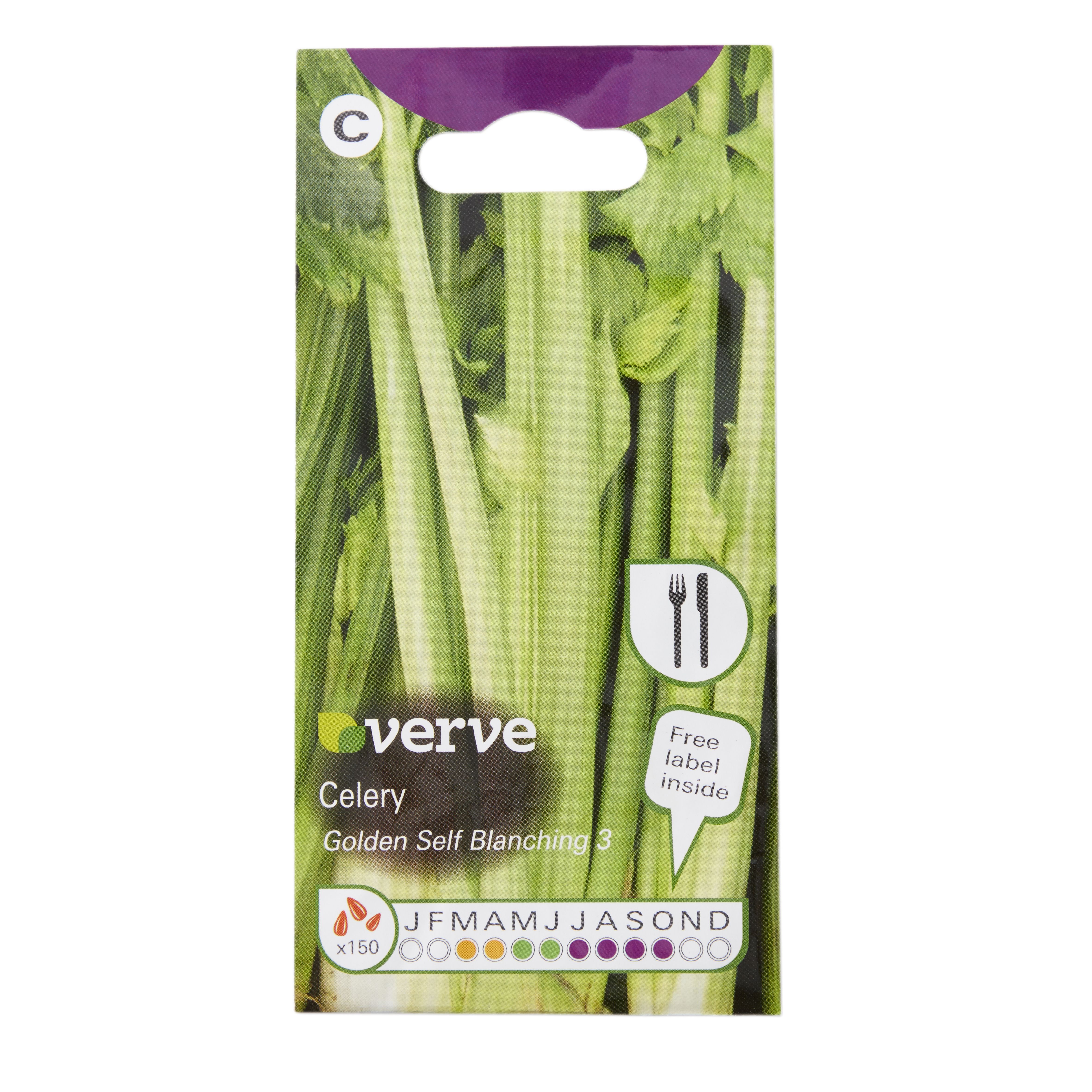 Verve Golden self blanching 3 celery Seeds