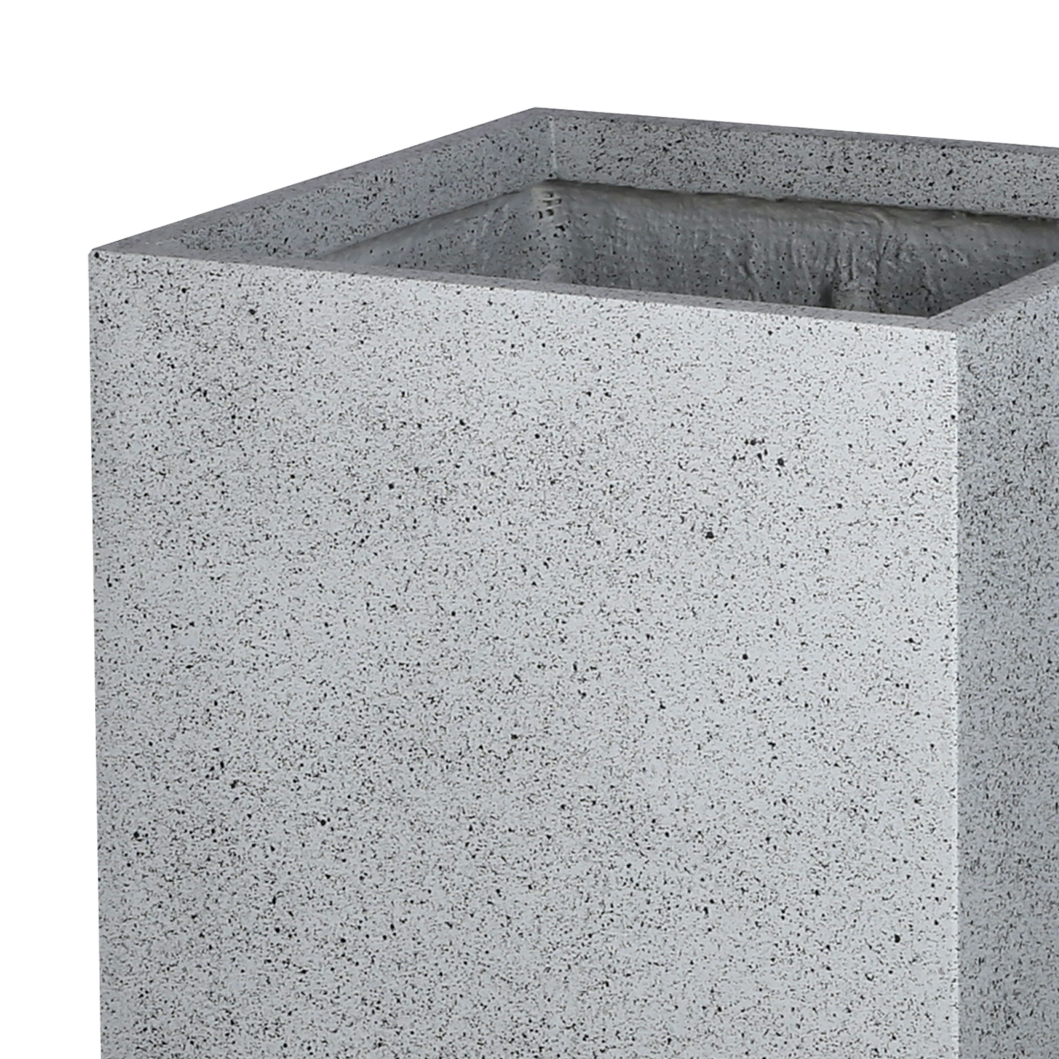 Verve Gray Square Planter (H)80cm (W)31cm