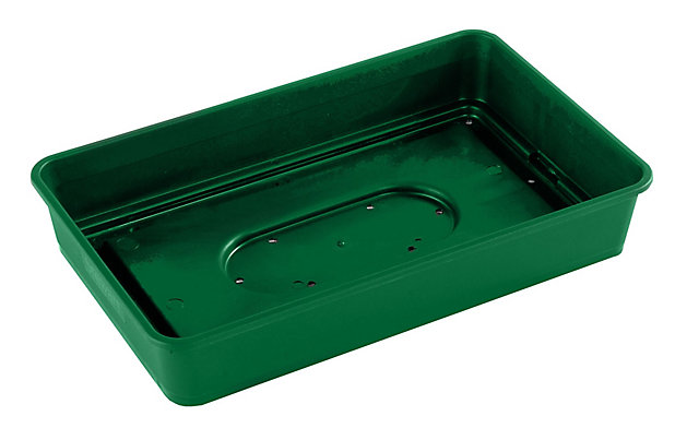 5 x Full Size 38cm Seed Tray Green With Holes Rigid Strong Propagator Tray 