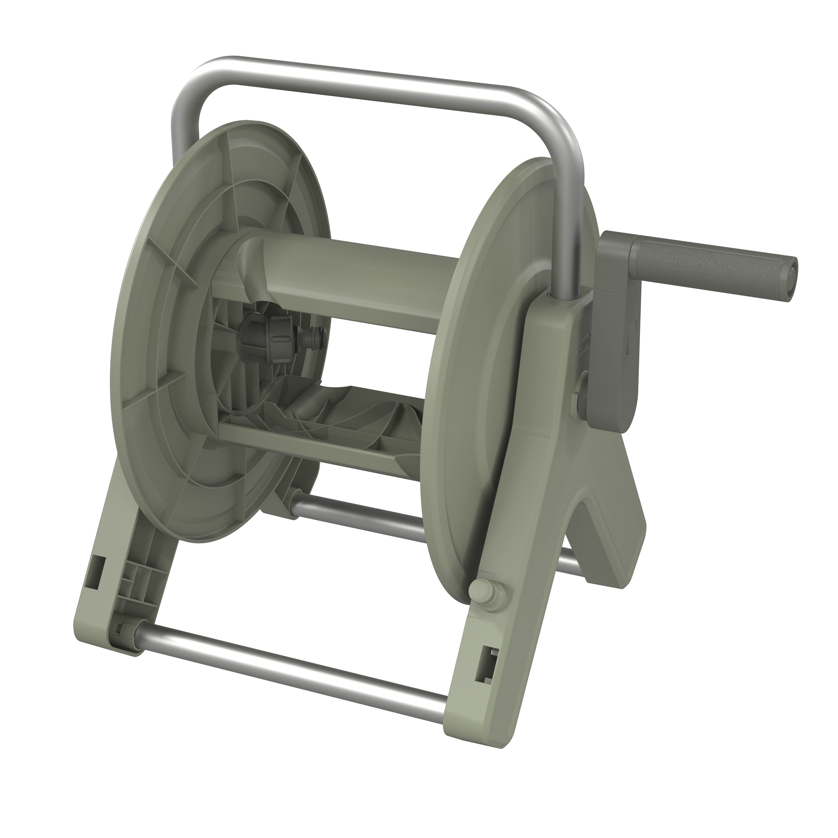 GoodHome Watering Grey Wall-mounted Empty hose reel Without wheels