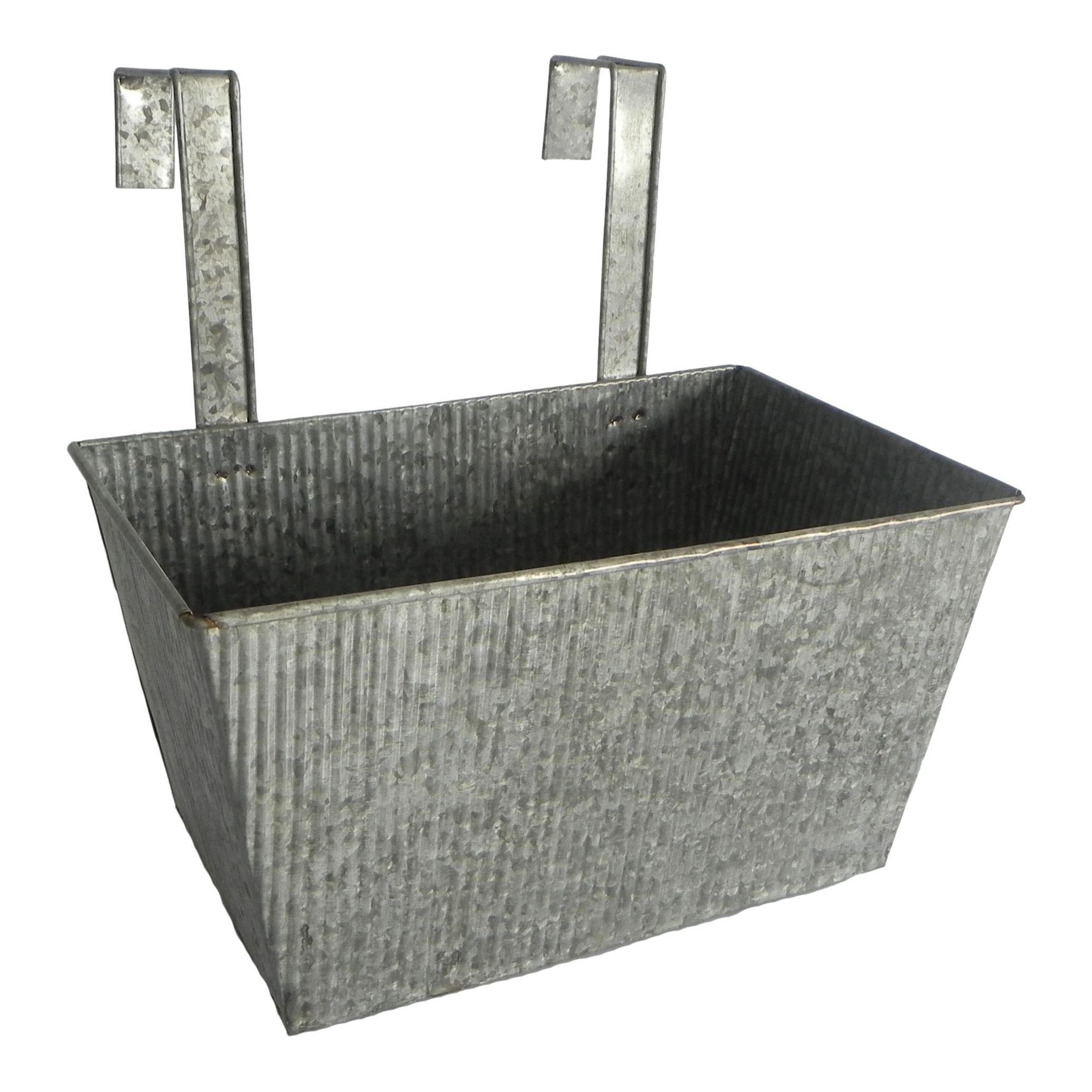 Verve Grey Metal Rectangular Trough (H)20cm (W)20cm (D)34cm