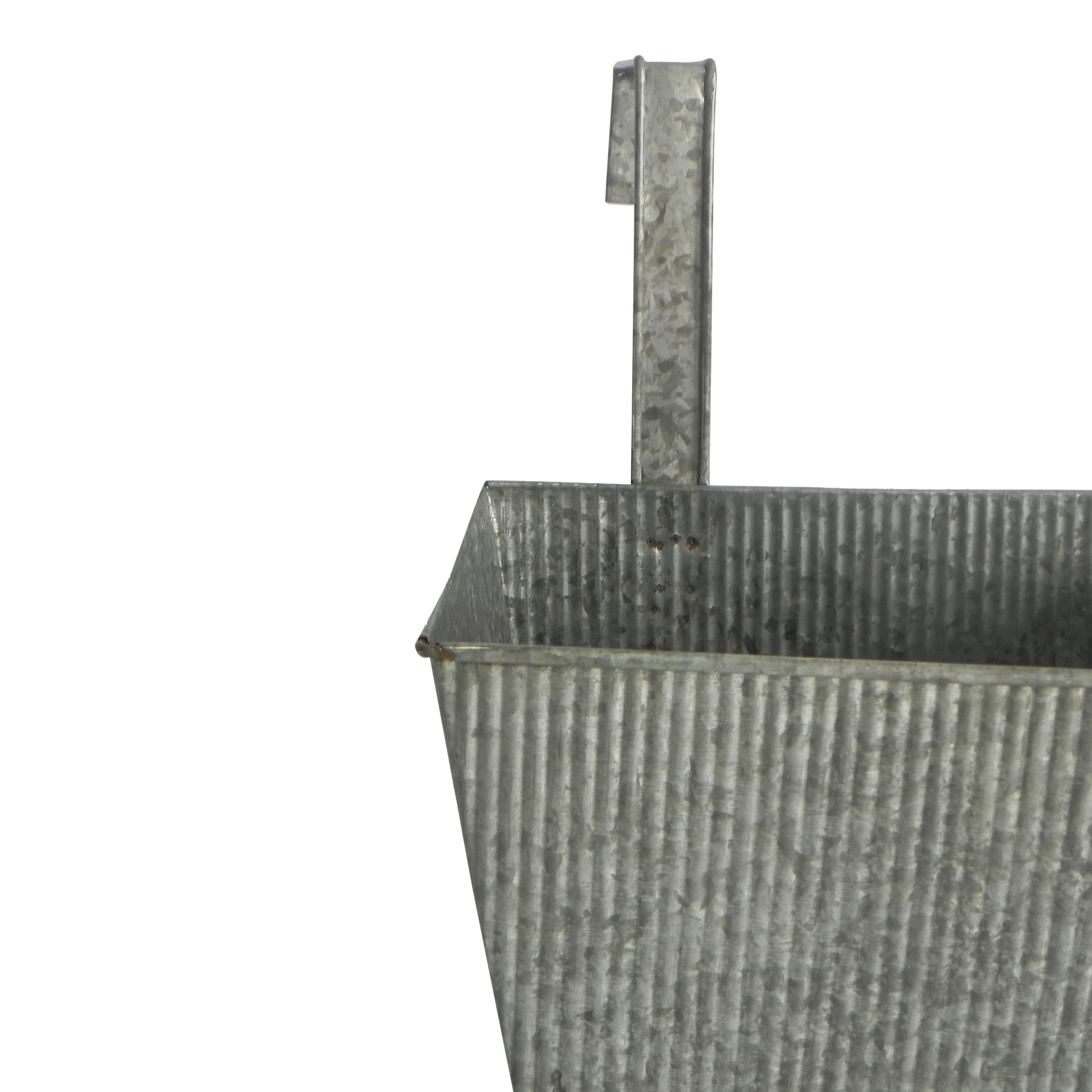 Verve Grey Metal Rectangular Trough (H)20cm (W)20cm (D)34cm