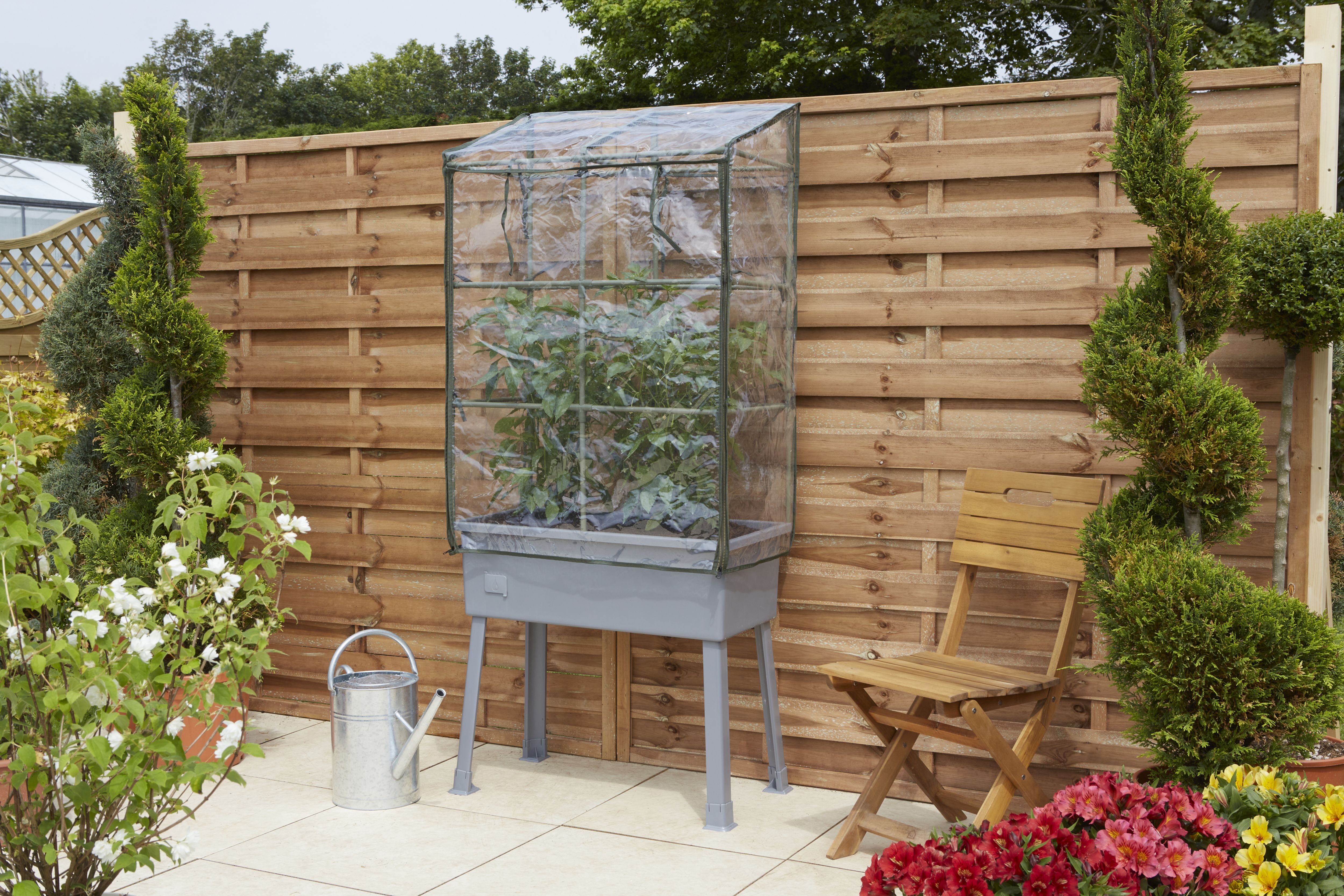 Verve Grey Rectangular Planter (H)180cm (W)40cm