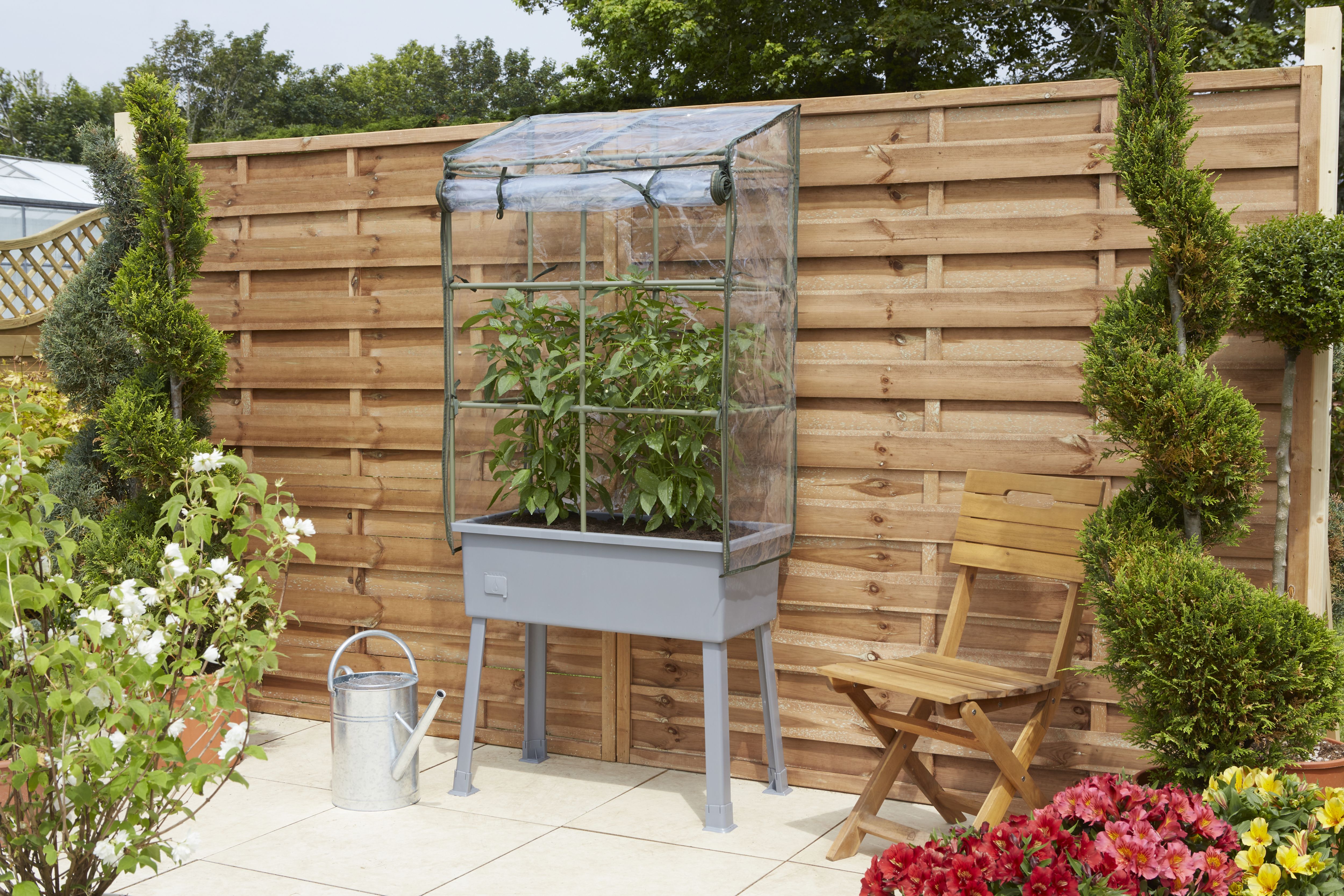 Verve Grey Rectangular Planter (H)180cm (W)40cm