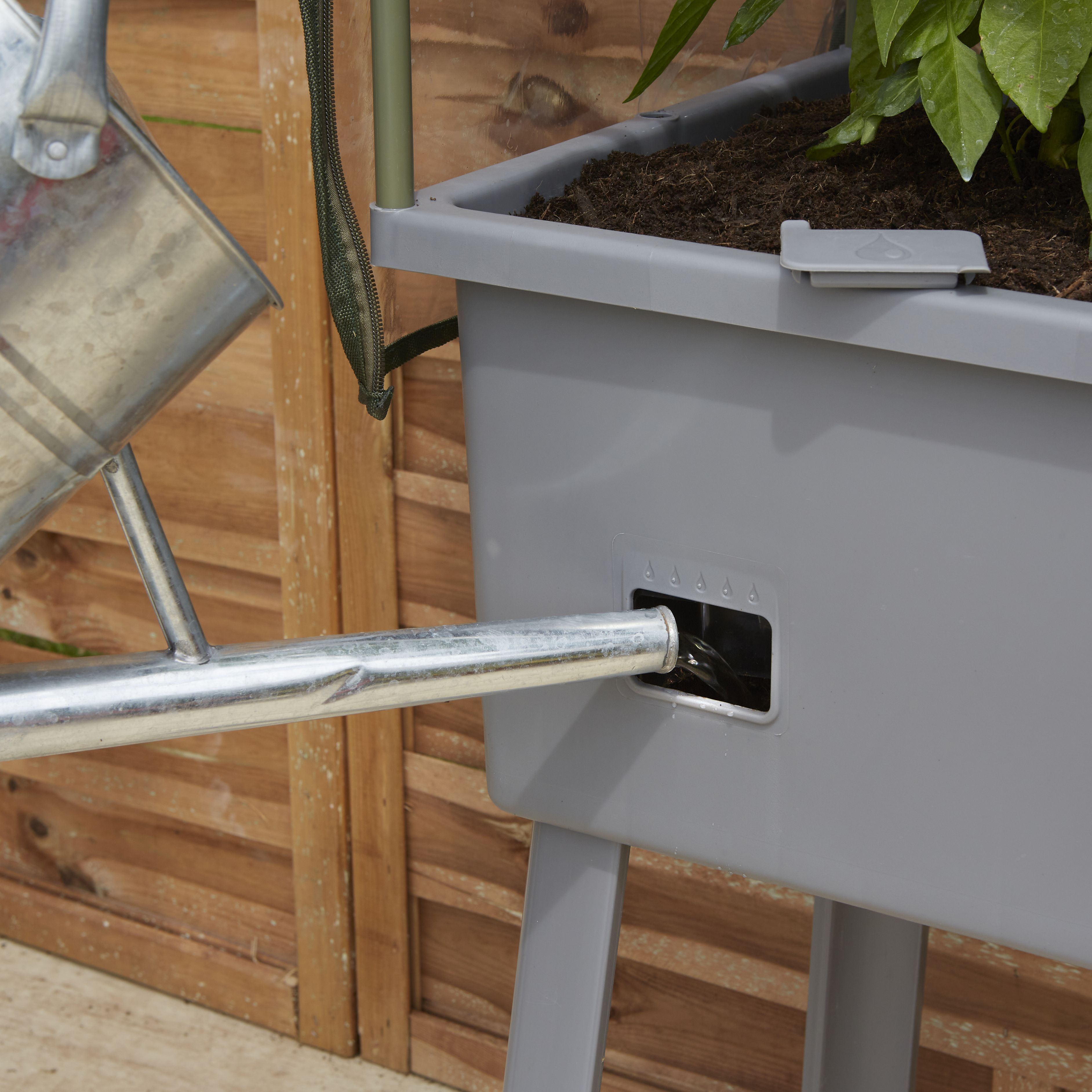 Verve Grey Rectangular Planter (H)180cm (W)40cm