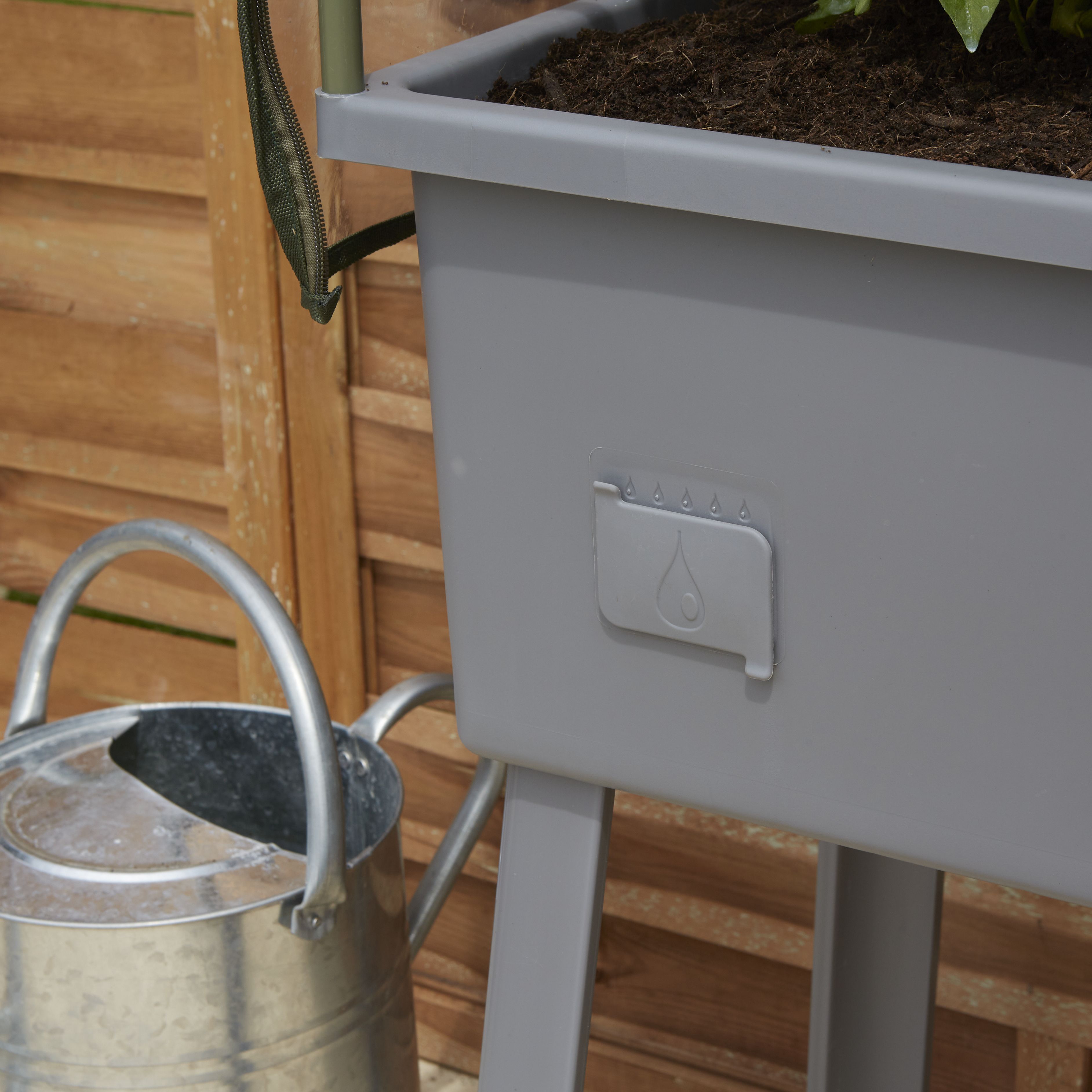 Verve Grey Rectangular Planter (H)180cm (W)40cm