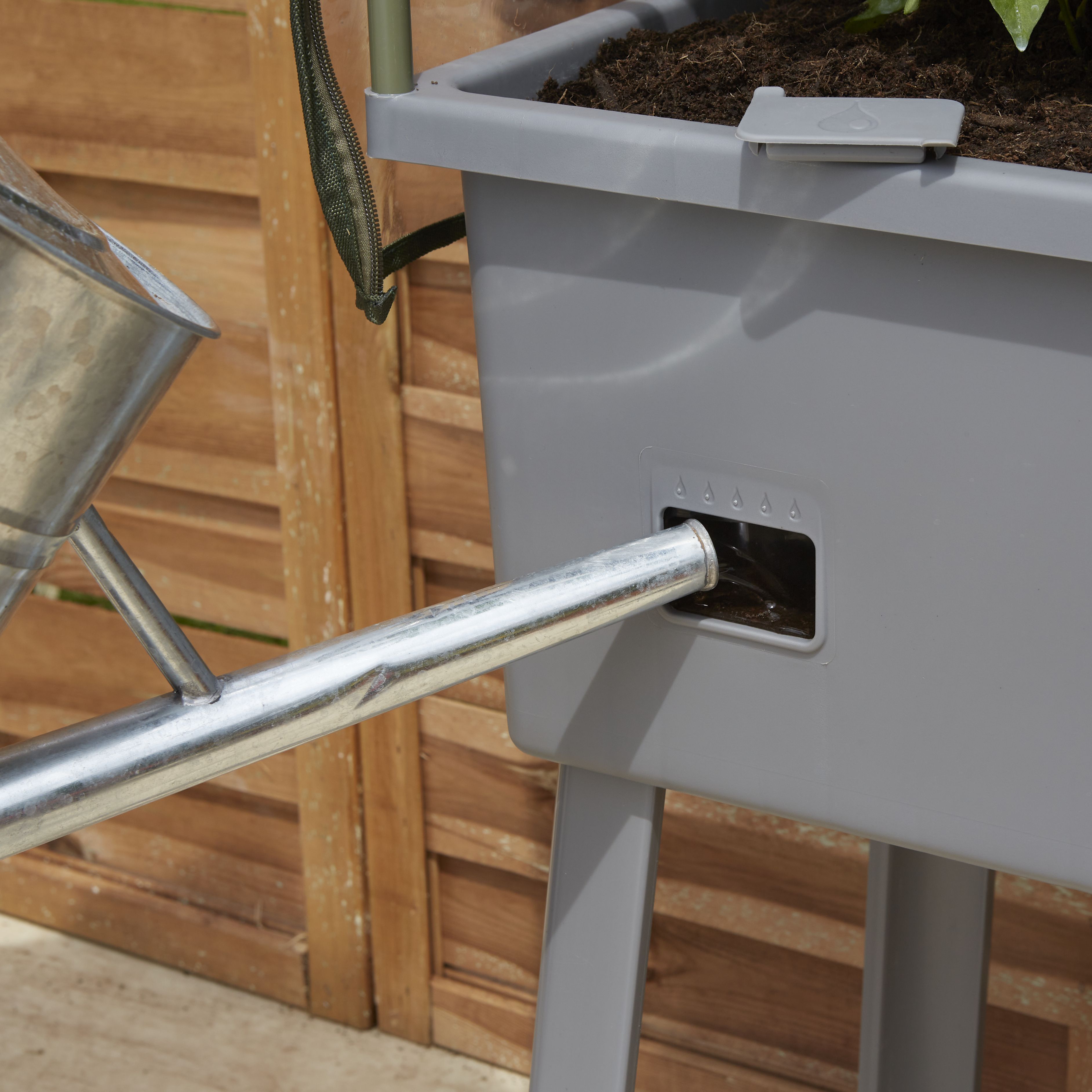 Verve Grey Rectangular Planter (H)180cm (W)40cm