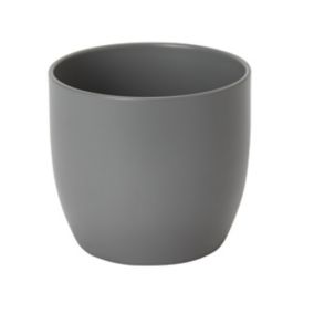 Verve Griffin Ceramic Round Plant pot (Dia) 14cm, (H)13cm, 1.4L