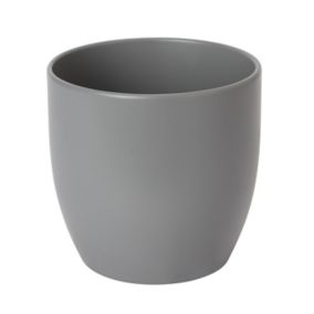 Verve Griffin Ceramic Round Plant pot (Dia) 19cm, (H)18cm, 4L