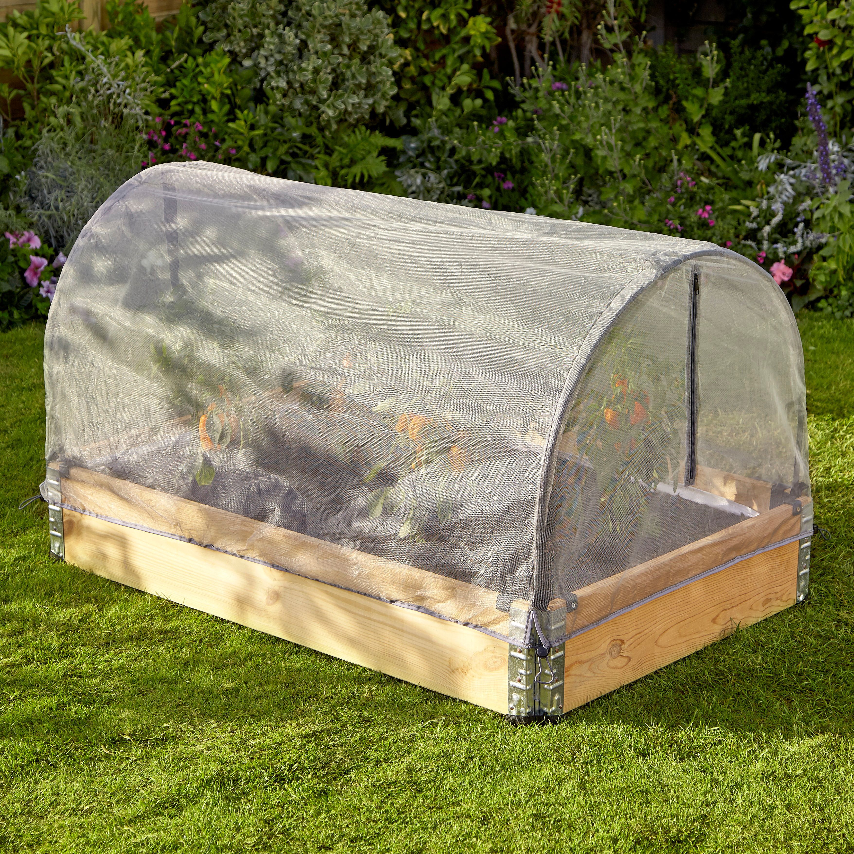 Verve Kitchen garden Large 0.88m² Grow tunnel cover with mesh cover