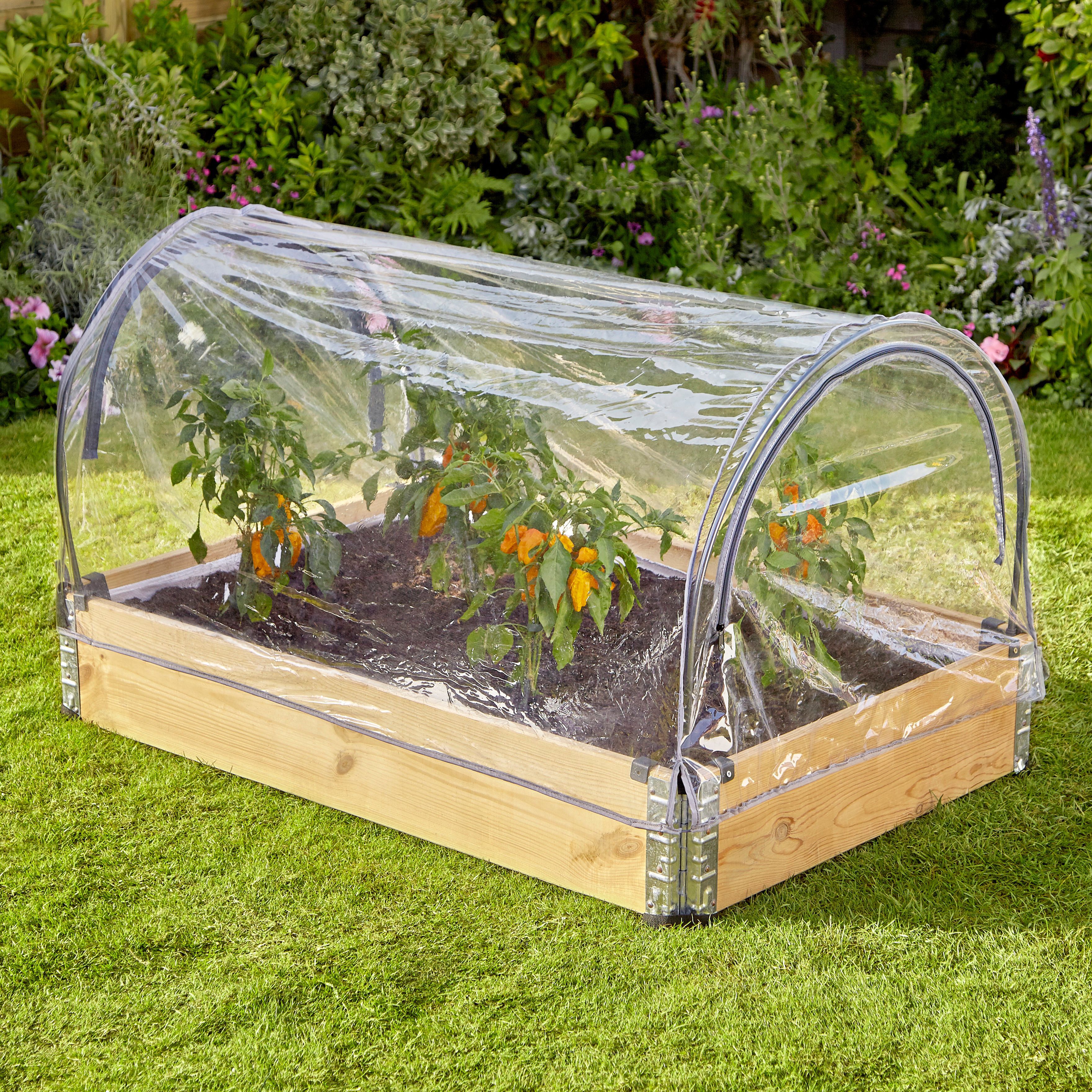 Verve Kitchen garden Large 0.88m² Grow tunnel cover with plastic cover
