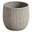 Verve Kulun Beige Knitted effect Fibreclay Circular Plant pot (Dia)29cm
