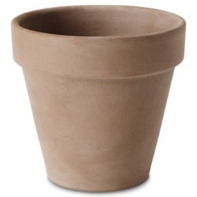 Verve Laleh Brown Terracotta Circular Plant pot (Dia) 13.1cm, (H)11.3cm, 1L