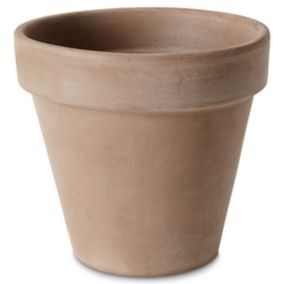 Verve Laleh Brown Terracotta Circular Plant pot (Dia) 17.1cm, (H)14.9cm, 2L