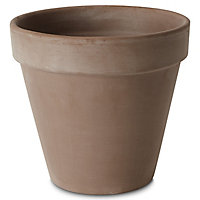 Verve Laleh Brown Terracotta Circular Plant pot (Dia)23cm