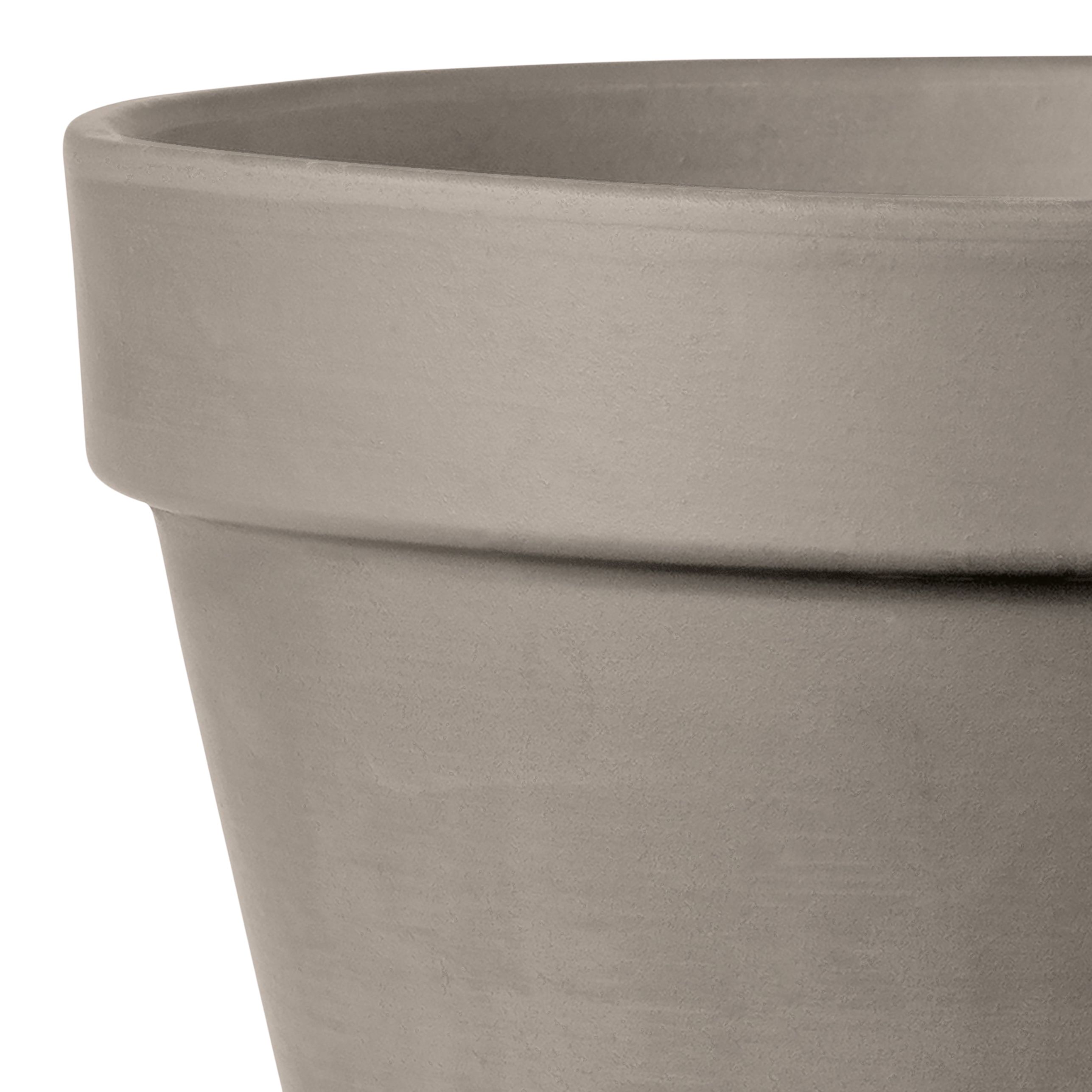Verve Laleh Grey Terracotta Grow pot (Dia) 17.1cm, (H)14.9cm, 2L