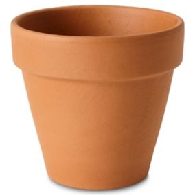 Verve Laleh Terracotta Circular Plant pot (Dia) 13.1cm, (H)11.3cm, 1L