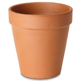 Verve Laleh Terracotta Circular Plant pot (Dia) 27.3cm, (H)24.4cm, 9L