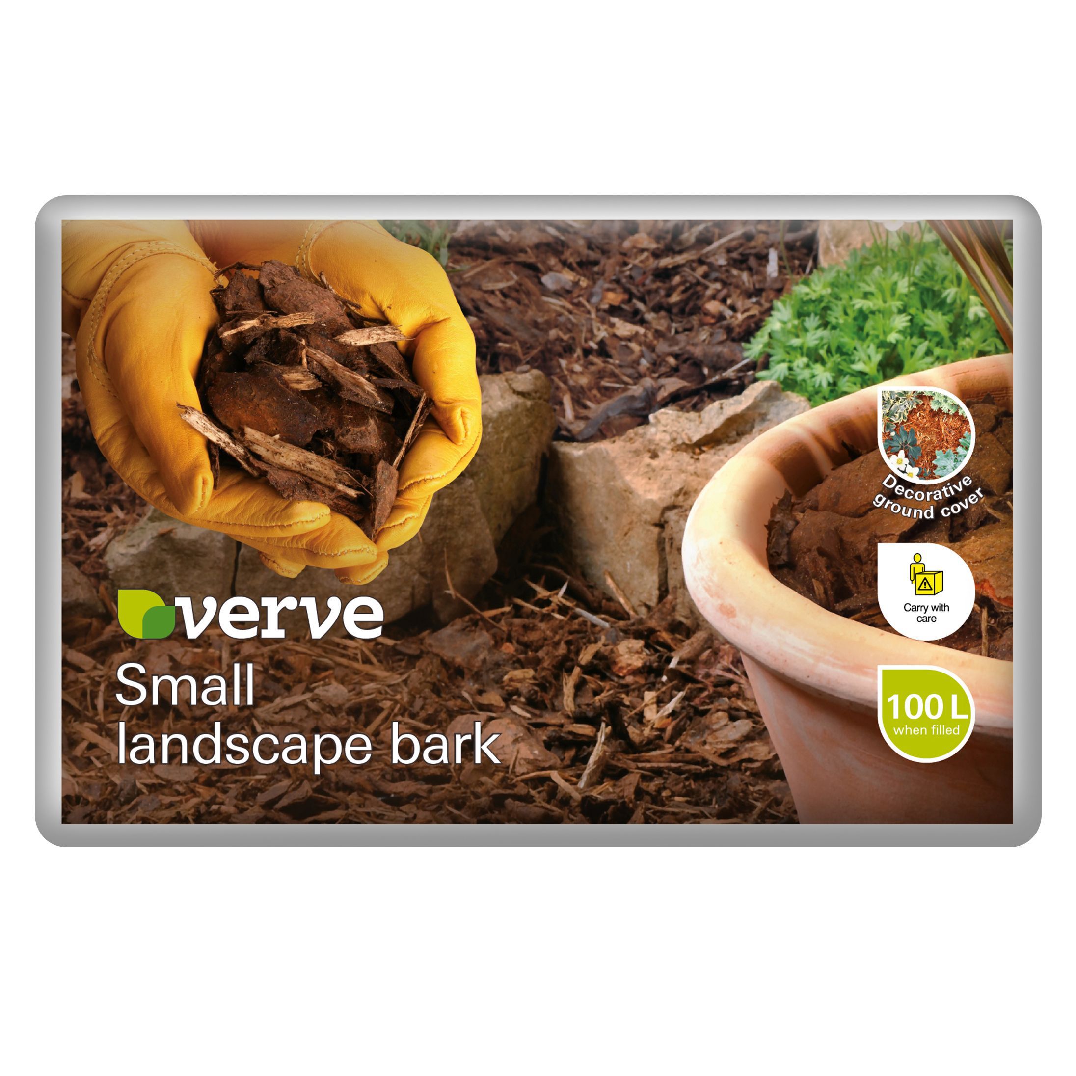 Verve Landscape Dark Brown Small Bark Chippings 100L Bag | DIY At B&Q