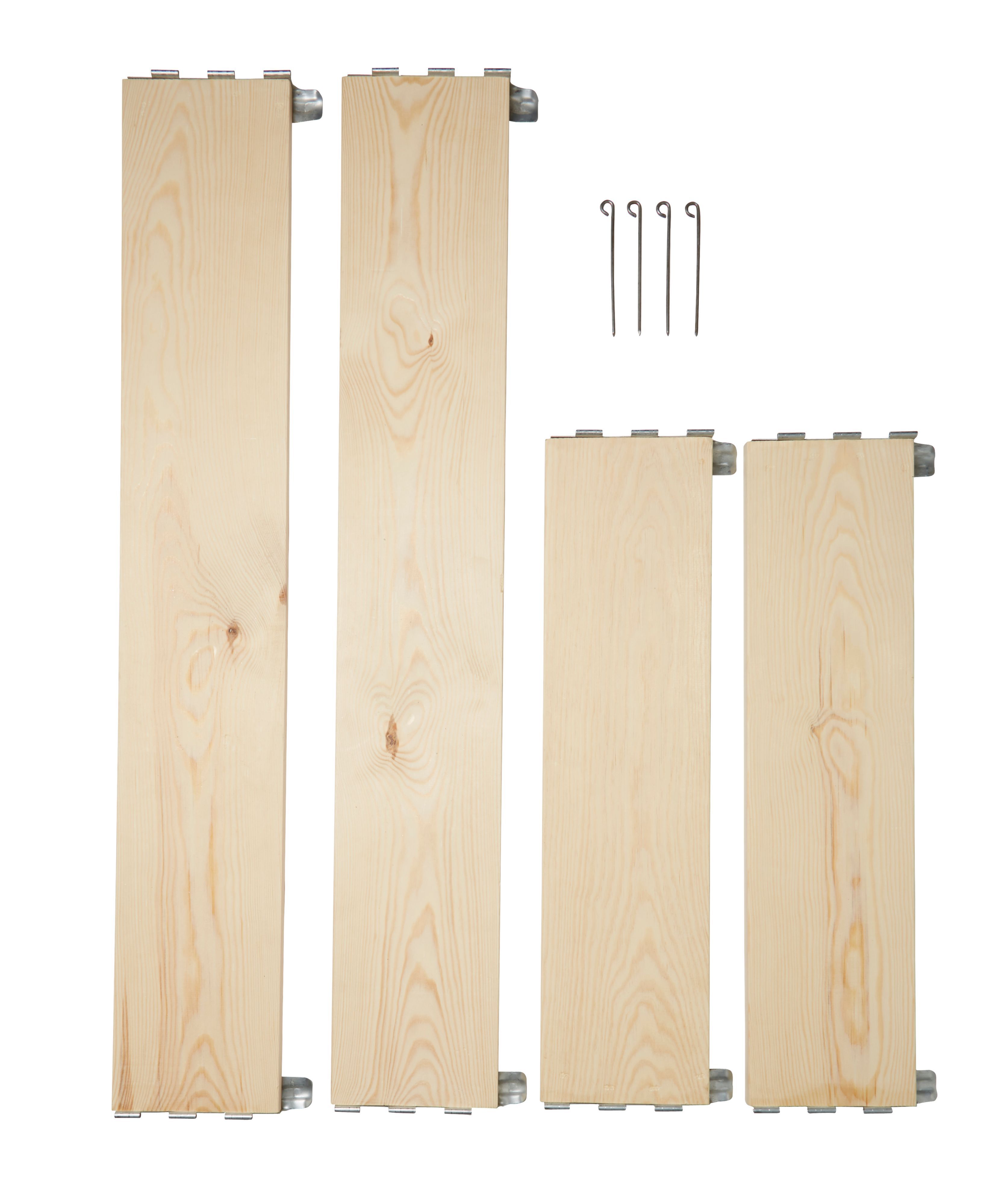 Verve Large Pine & steel Rectangular Raised bed kit 0.96m² (L)120cm x (W)80cm x (H)20cm