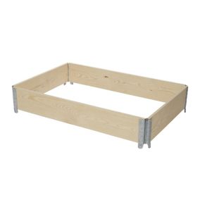 Verve Large Pine & steel Rectangular Raised bed kit 0.96m²