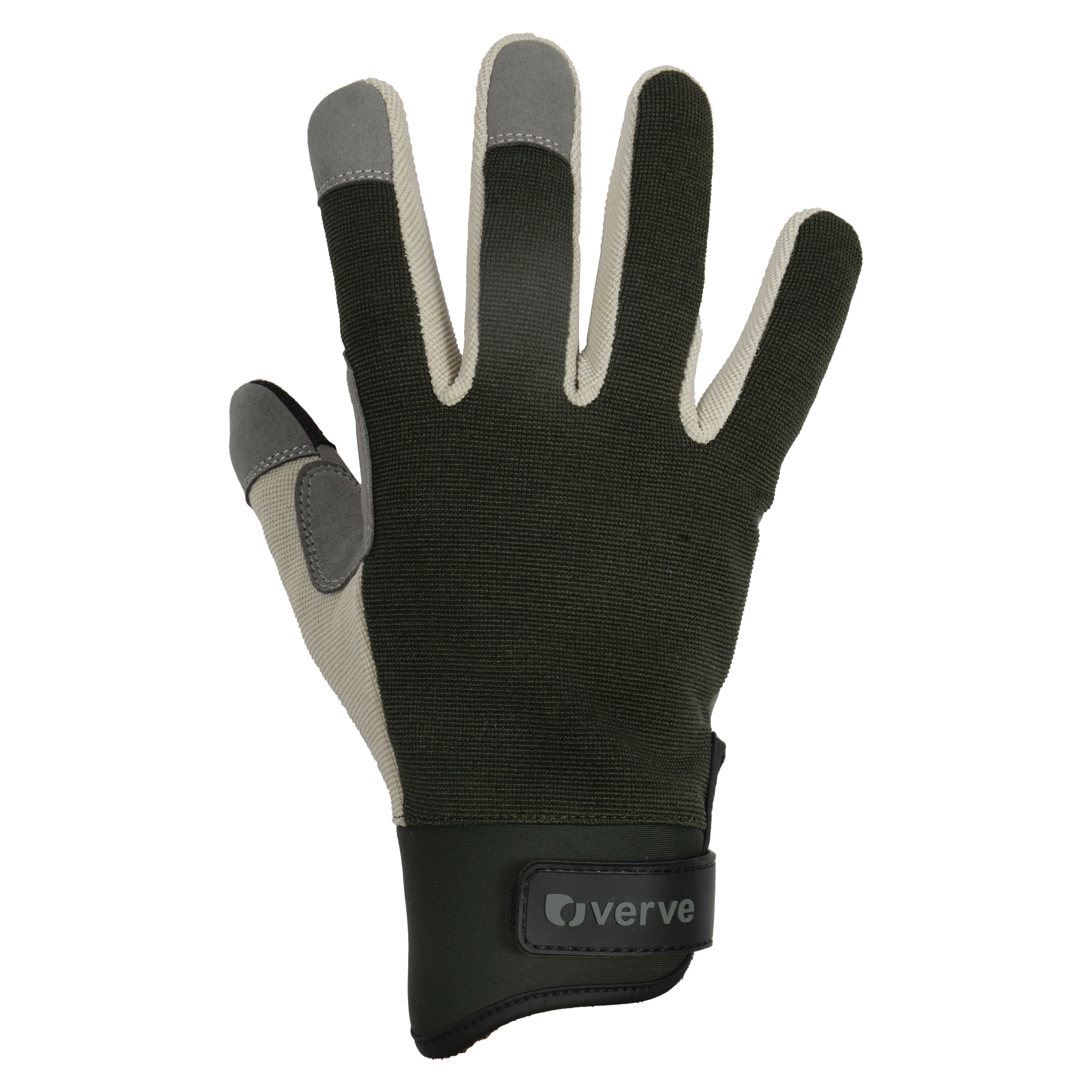 Verve Leather Deep Lichen Green Gardening gloves Large, Pair