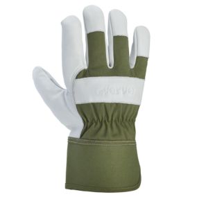 Verve Leather Deep lichen green Gardening gloves Medium, Pair