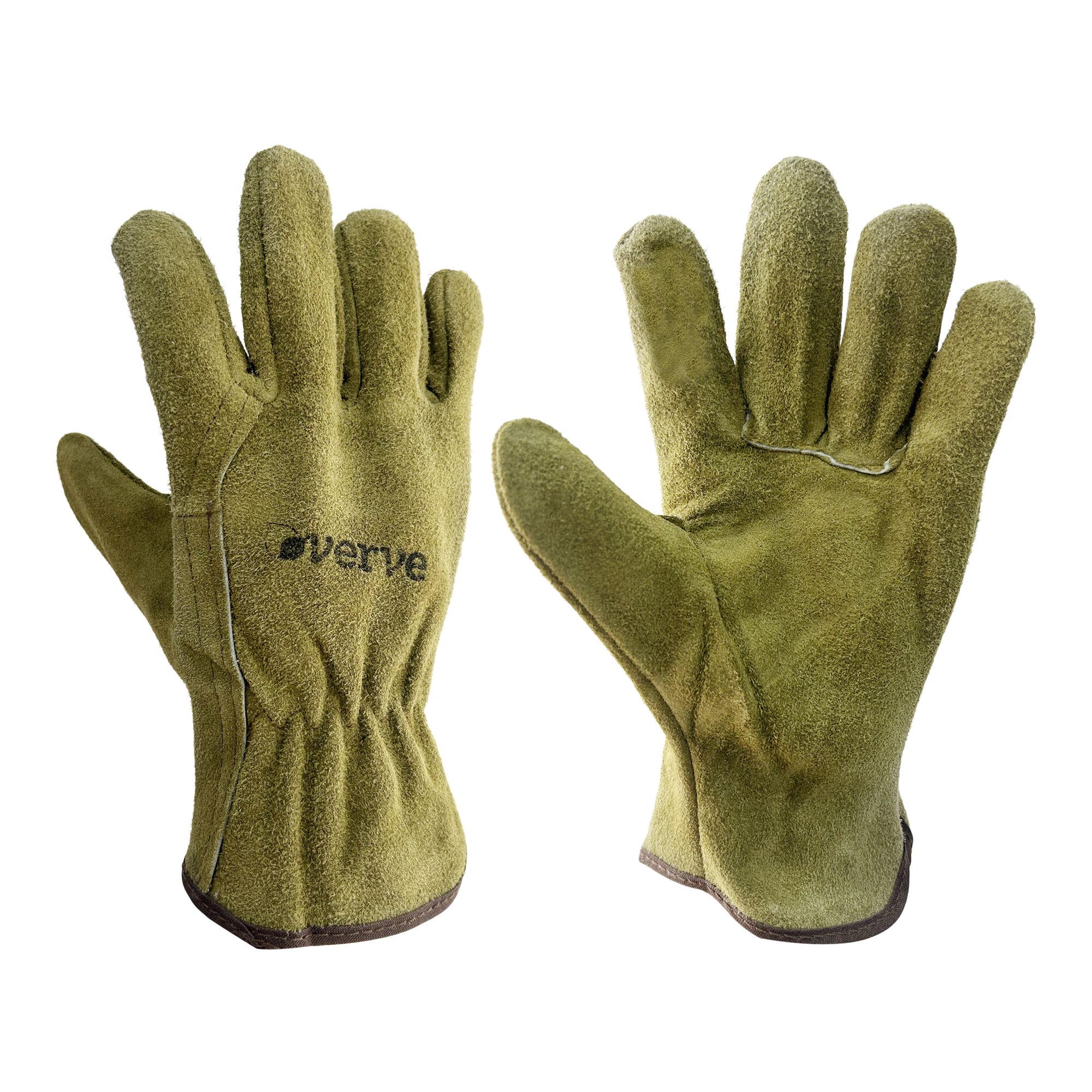 Verve Leather Olive Green Gardening Non-safety gloves Medium