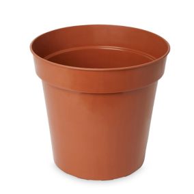 Verve Lei Terracotta Plastic Round Grow pot (Dia) 30.5cm, (H)29cm, 13.4L