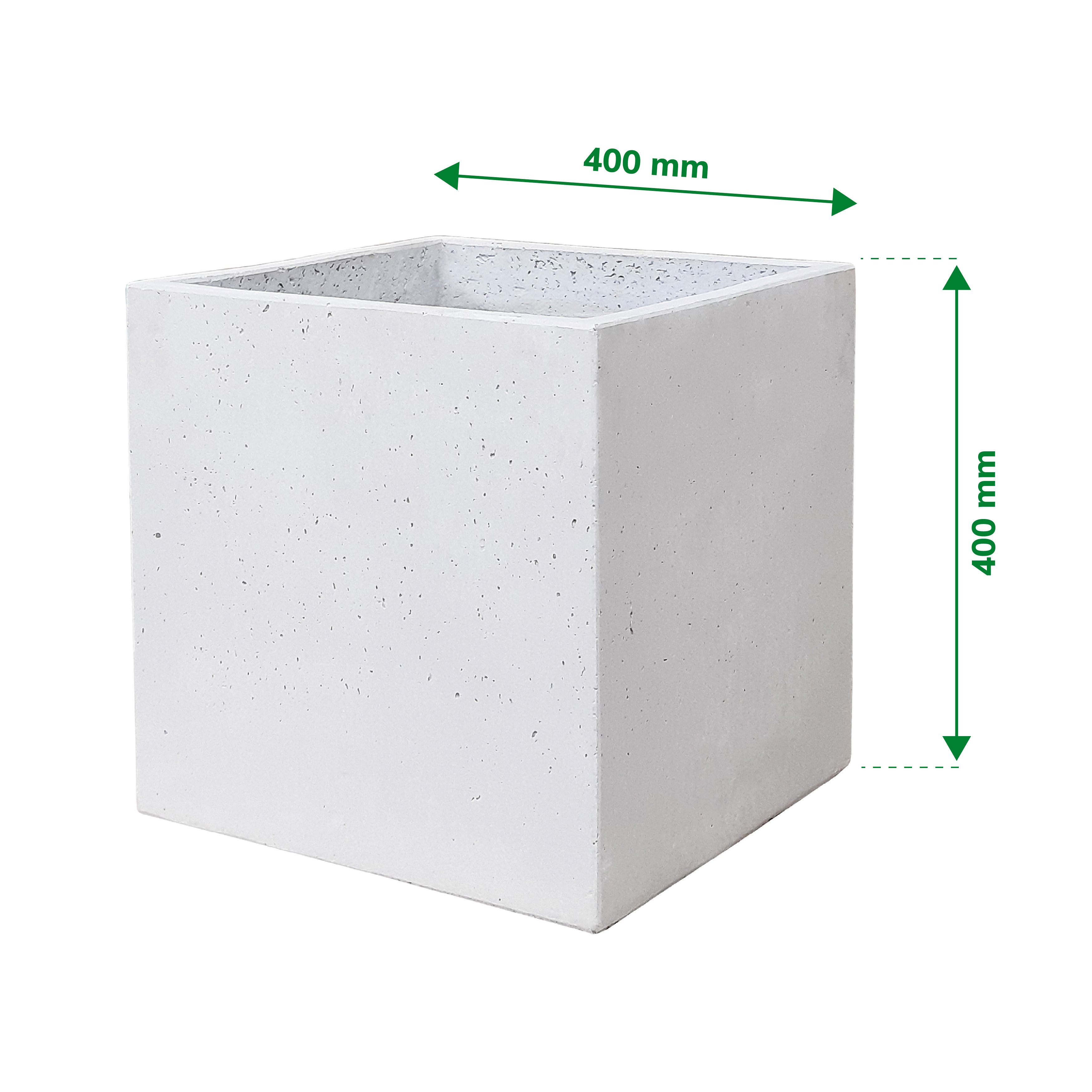 Verve Light grey Light grey Square Planter (H)40cm (W)40cm