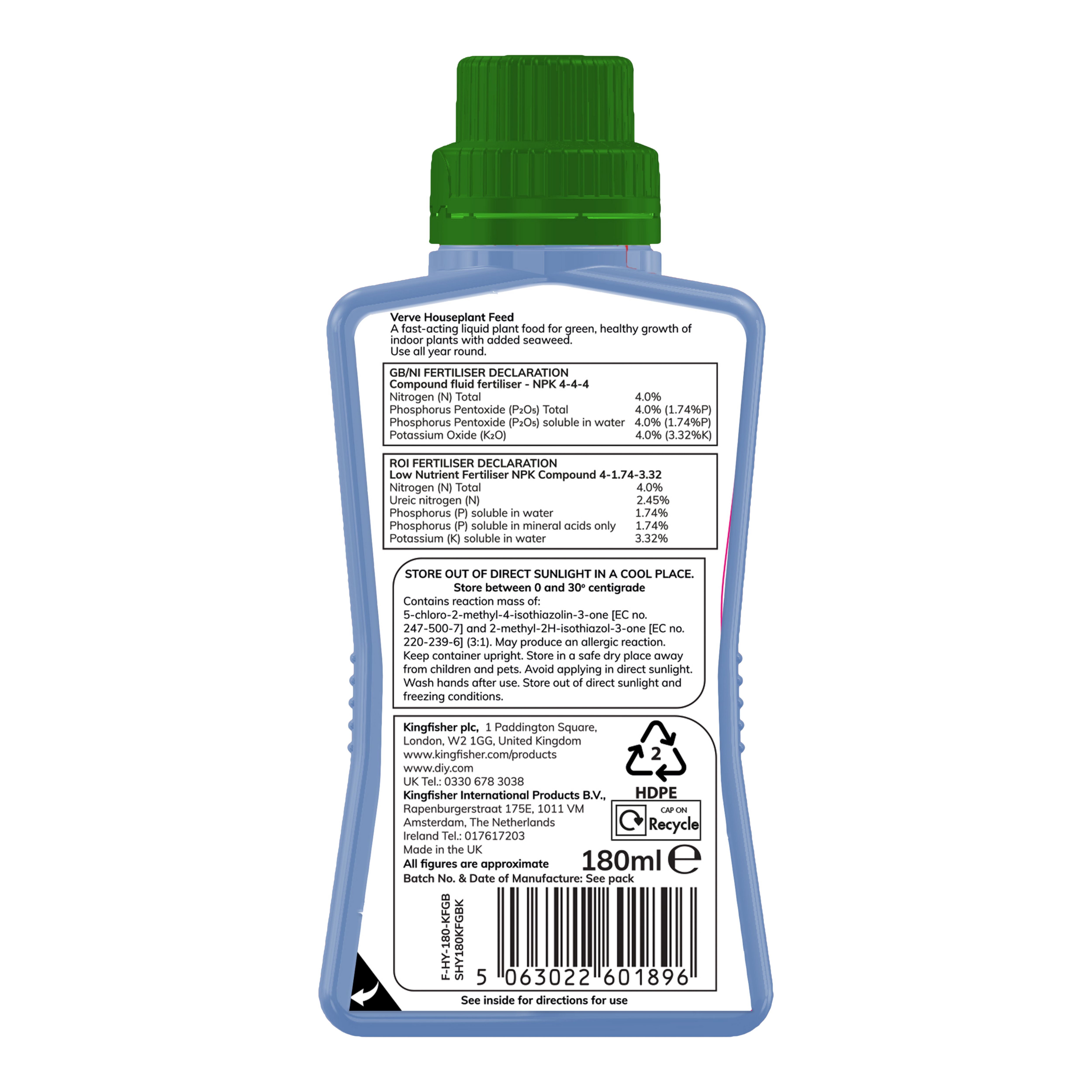 Verve Liquid Houseplant Plant feed, 180ml