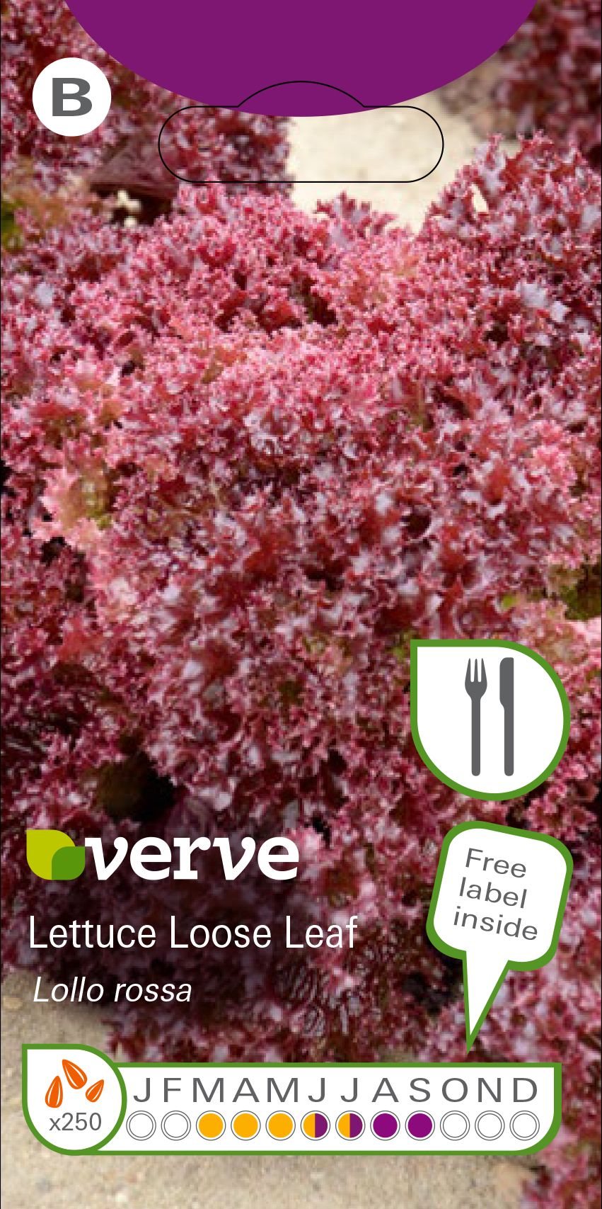 Verve Lollo rossa lettuce Seeds