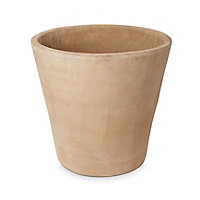 Verve Mali Brown Terracotta Circular Plant pot (Dia)53cm