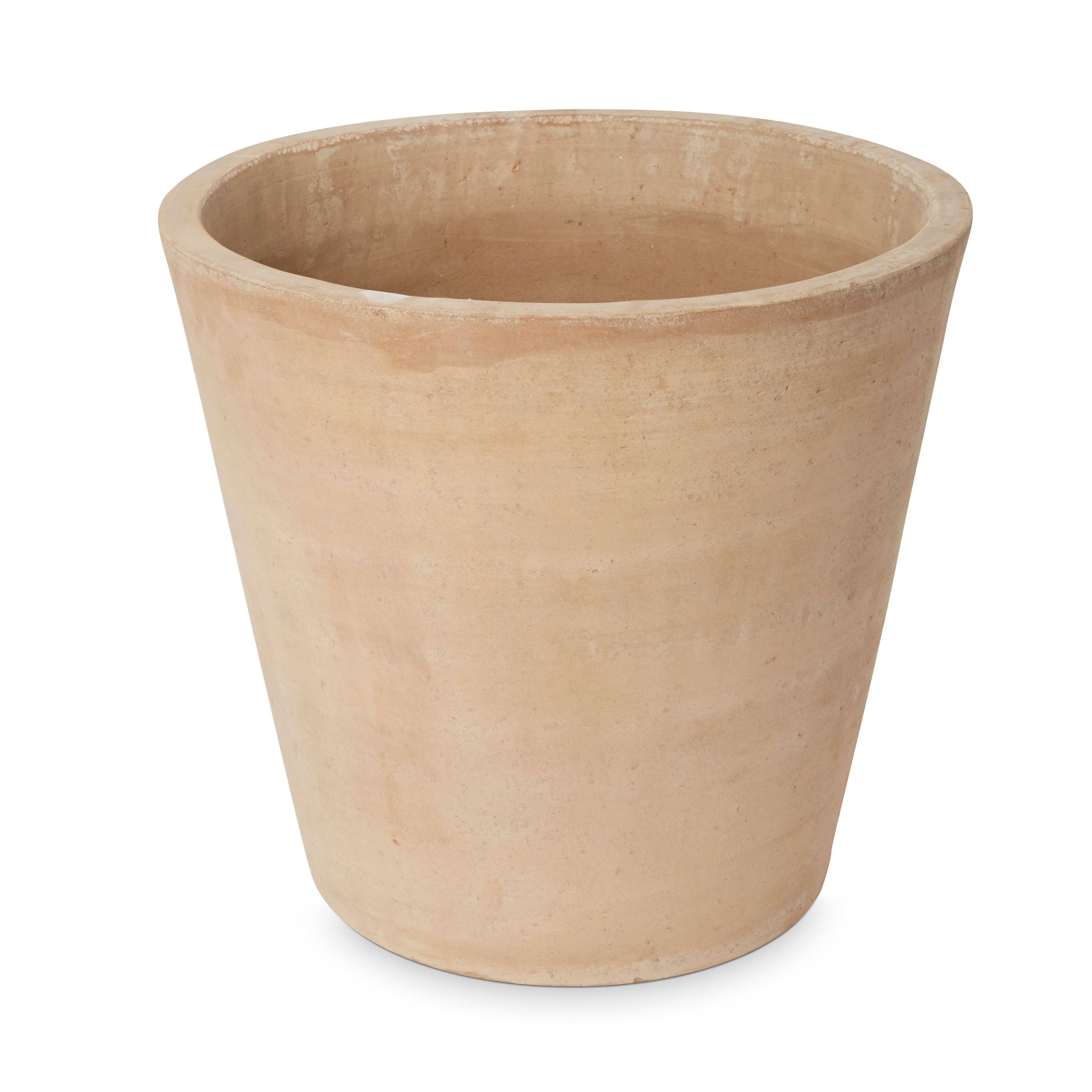 Verve Matt Brown Terracotta Brown Circular Plant pot (Dia) 40cm, (H)38cm, 43L