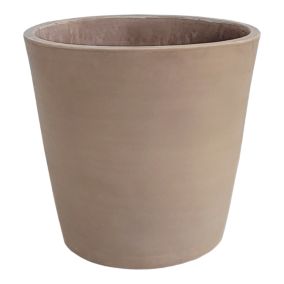 Verve Matt Brown Terracotta Brown Circular Plant pot (Dia) 53cm, (H)50cm, 98L