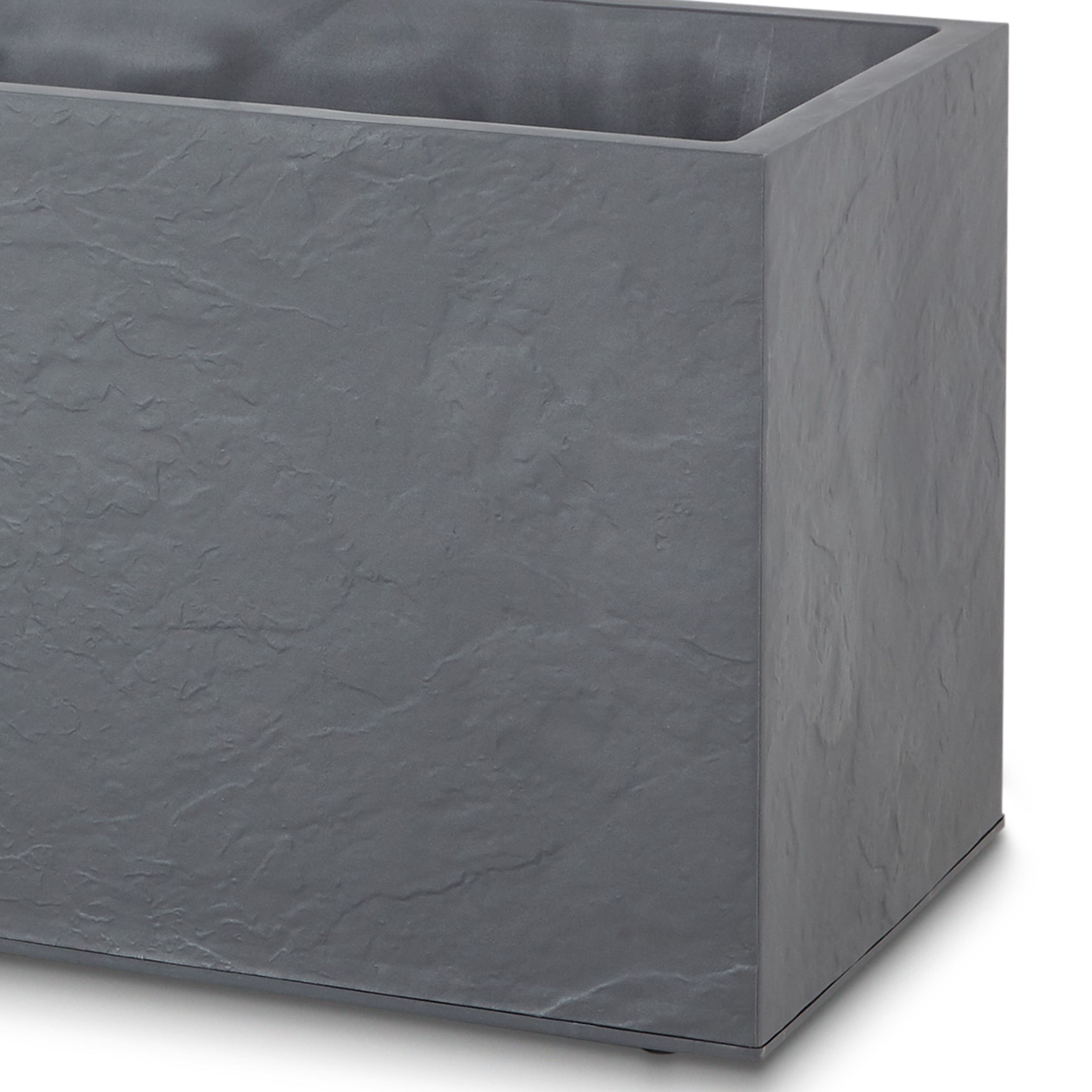 Verve Matt Rectangular Plastic Trough 98L (W)100cm- Dark grey