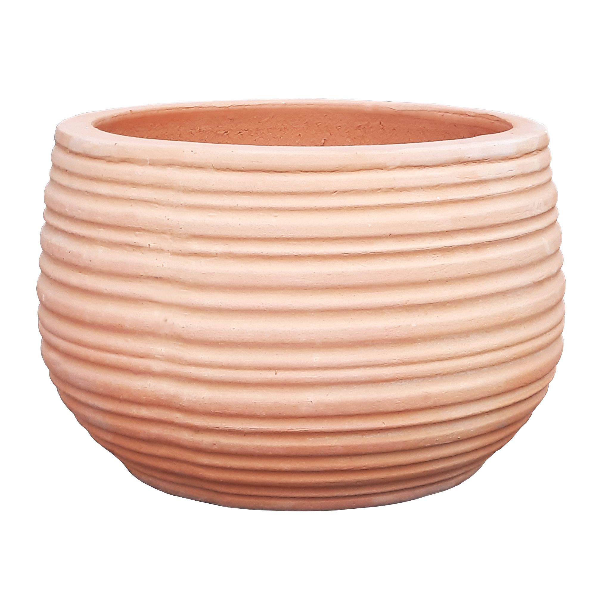 Verve Matt Terracotta Natural Terracotta Plant pot (Dia) 36cm, (H)23cm, 21L