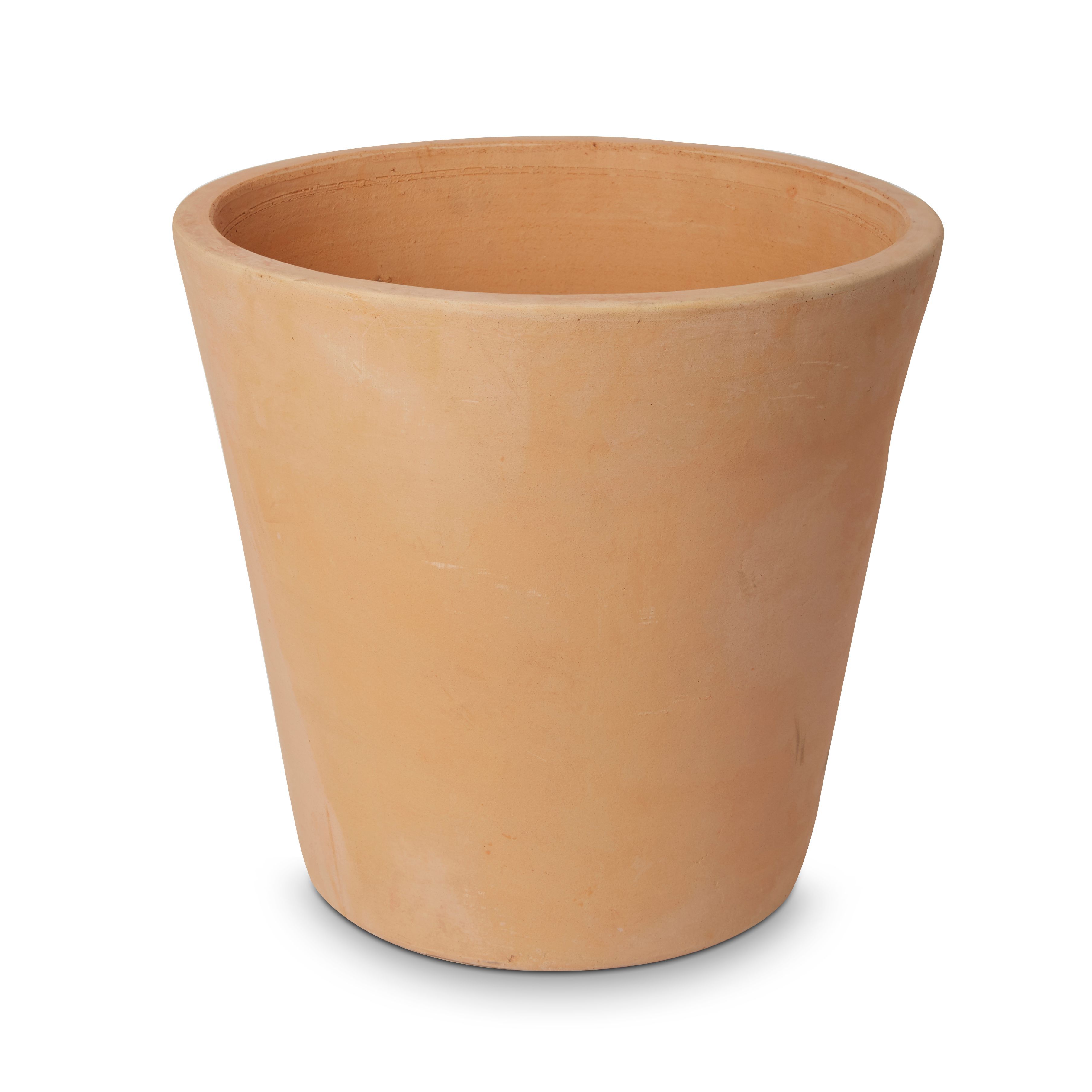 Verve Matt White washed Terracotta White washed Circular Plant pot (Dia) 40cm, (H)38cm, 43L