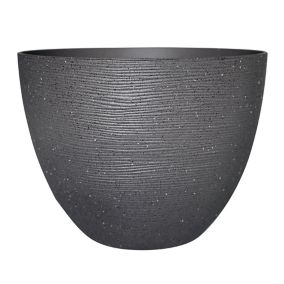 Verve Momoka Grey Polypropylene Plant pot (Dia) 30cm, (H)22.5cm, 11.9L