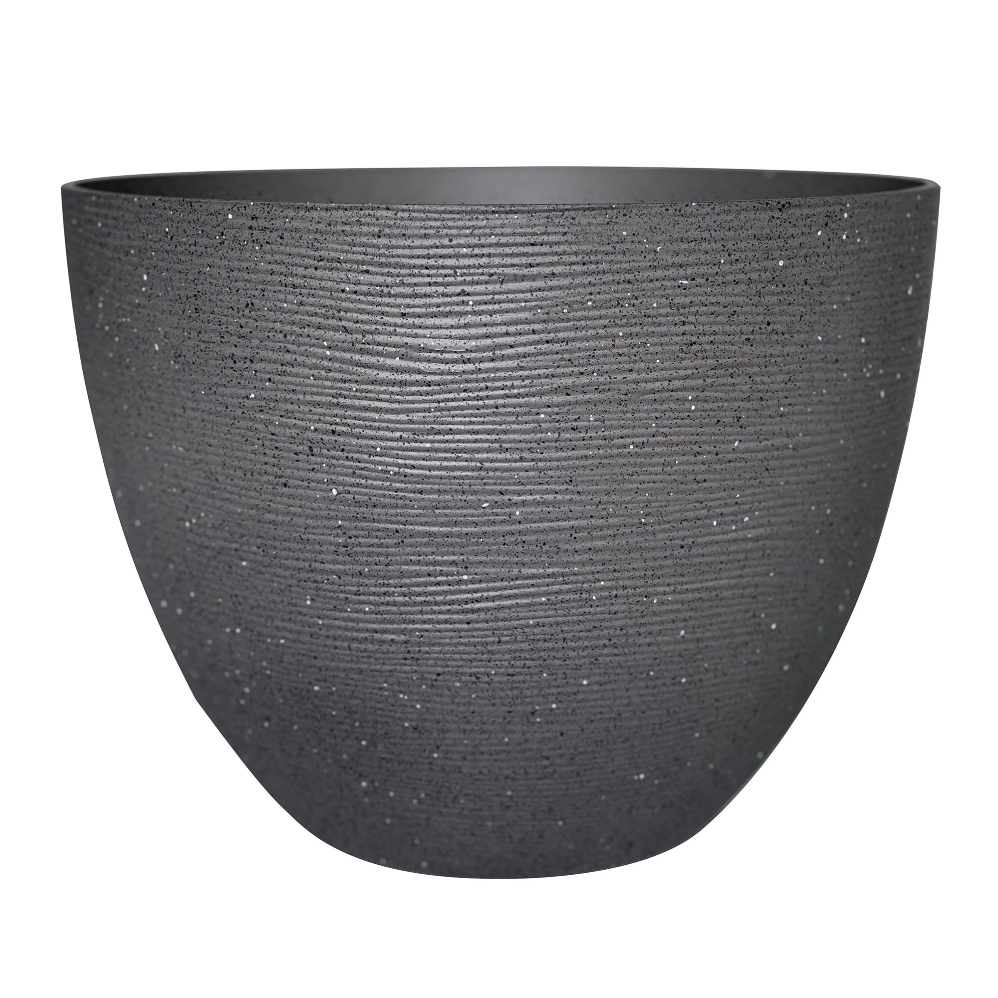 Verve Momoka Grey Polypropylene Round Plant pot (Dia) 30cm, (H)22.5cm, 11.9L